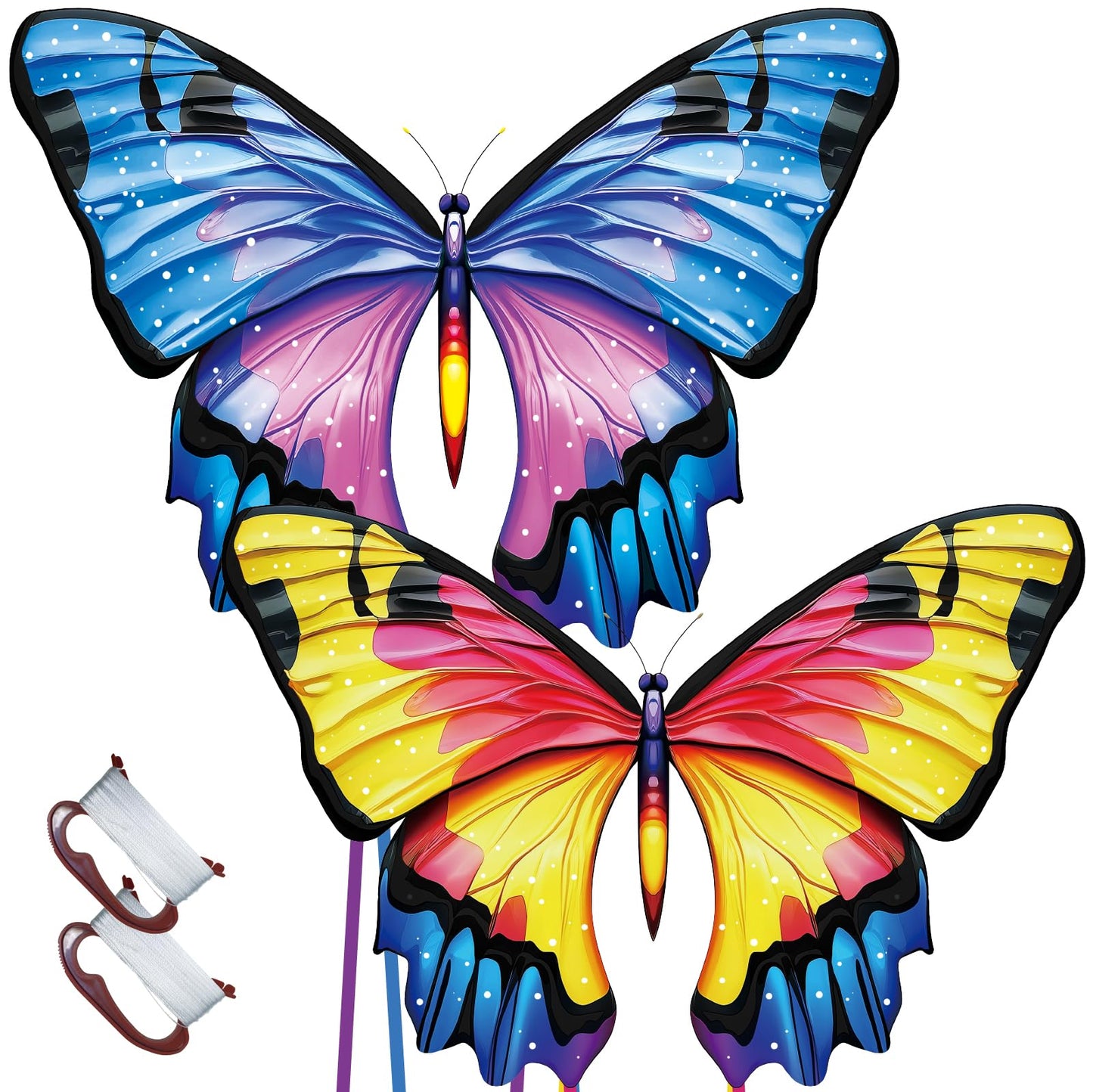 TOY Life Giant Butterfly Kite – Easy to Fly for Kids & Adults, 328.1 ft String, Beach & Outdoor Fun