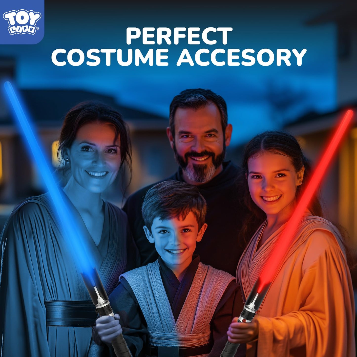 TOY Life 2 in 1 Light Up Saber Blue & Red – Dual LED Lightsaber Set for Kids