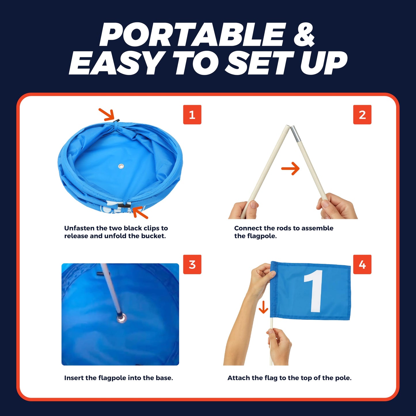 TOY Life Golf Game Set — 6-Hole Backyard Golf Bucket Game for Adults & Kids
