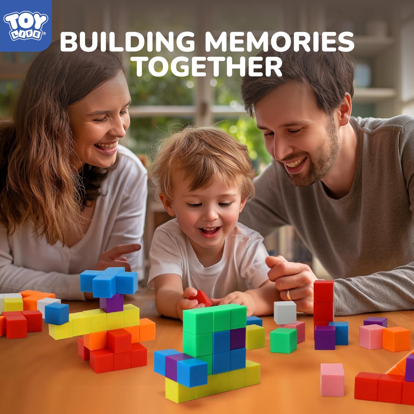 TOY Life 64PCS Magnetic Blocks for Kids 3-8 | STEM Magnetic Cubes, 3D Building & Sensory Play