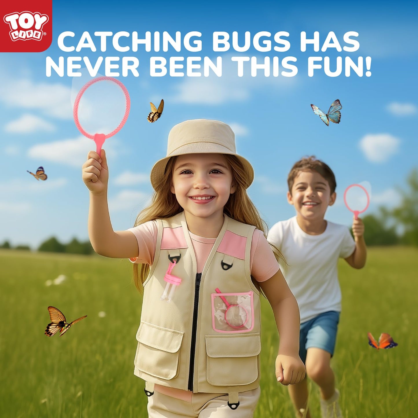 TOY Life Kids Explorer Kit – Bug Catcher, Safari Vest, Compass & Binoculars