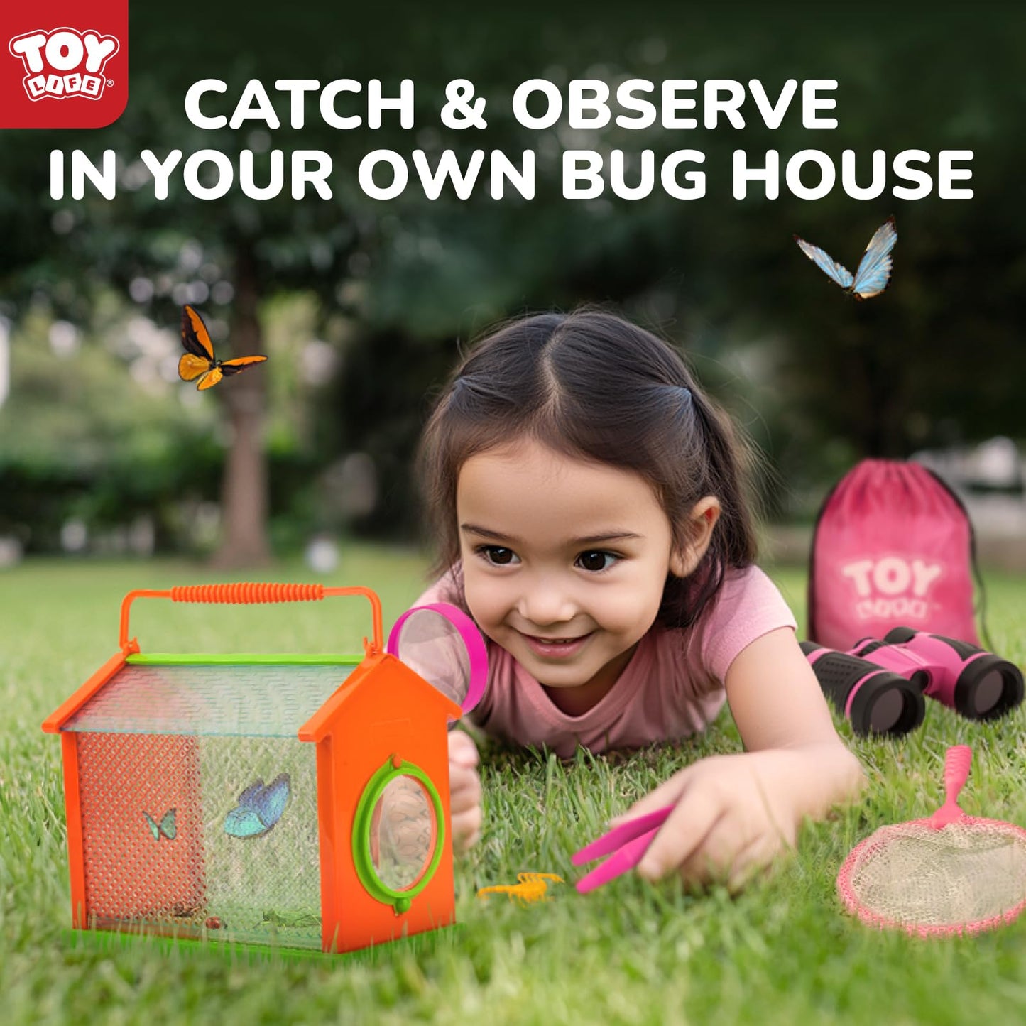 TOY Life Kids Explorer Kit – Bug Catcher, Safari Vest, Compass & Binoculars