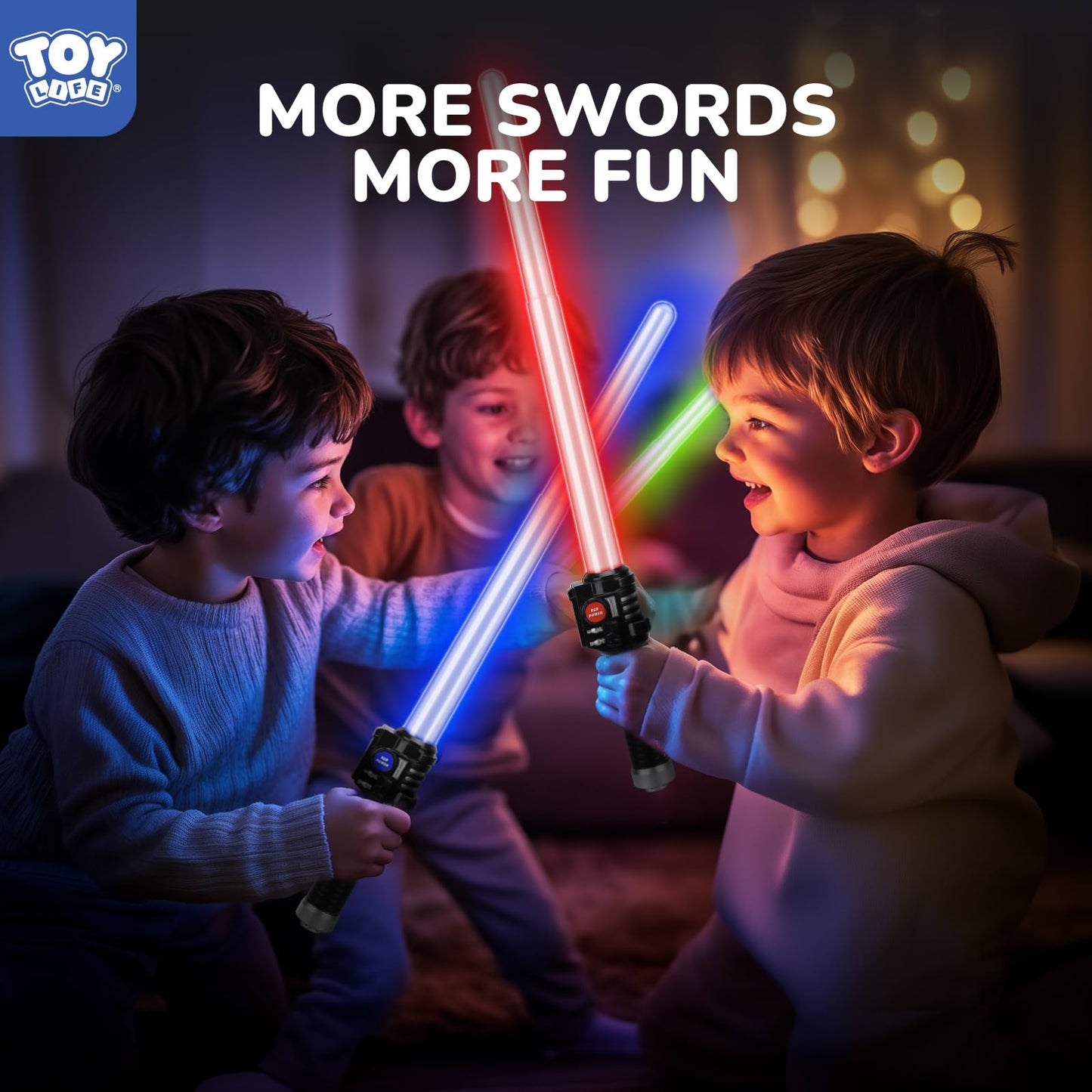 TOY Life Light Up Saber 3 Pack – Extendable LED Sword Toys for Kids