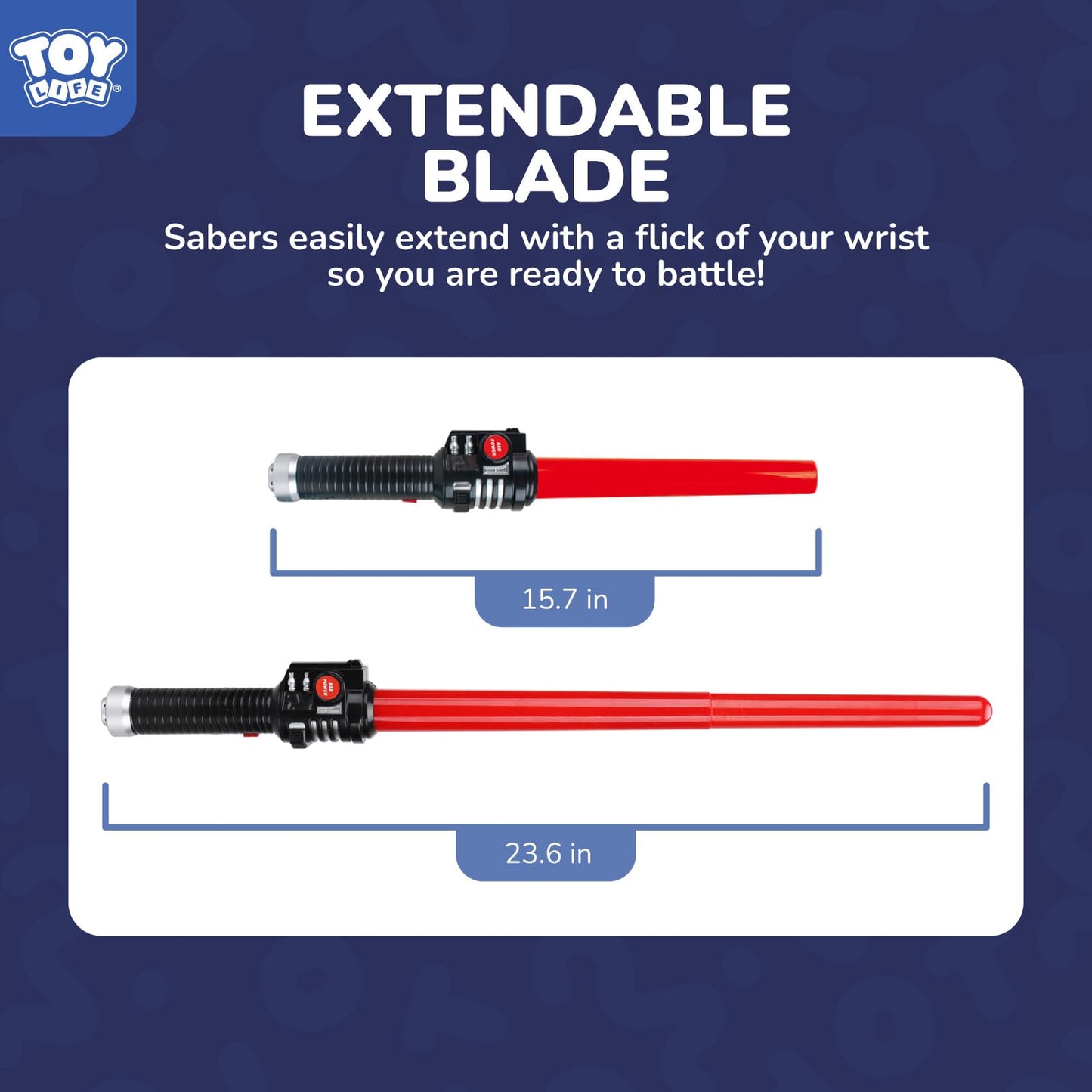 TOY Life Light Up Saber 3 Pack – Extendable LED Sword Toys for Kids