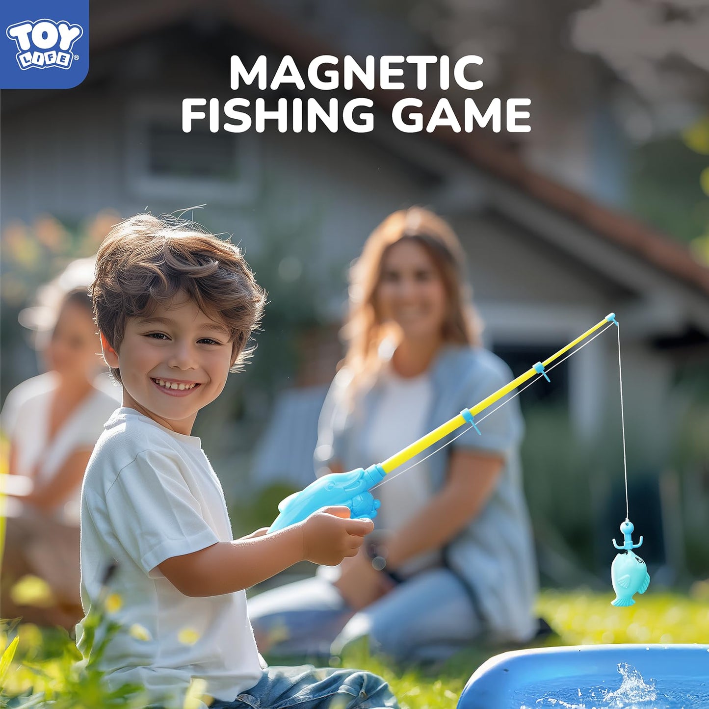 TOY Life 4-Player Magnetic Fishing Game for Kids 3-5 – Bath & Pool Toy Set
