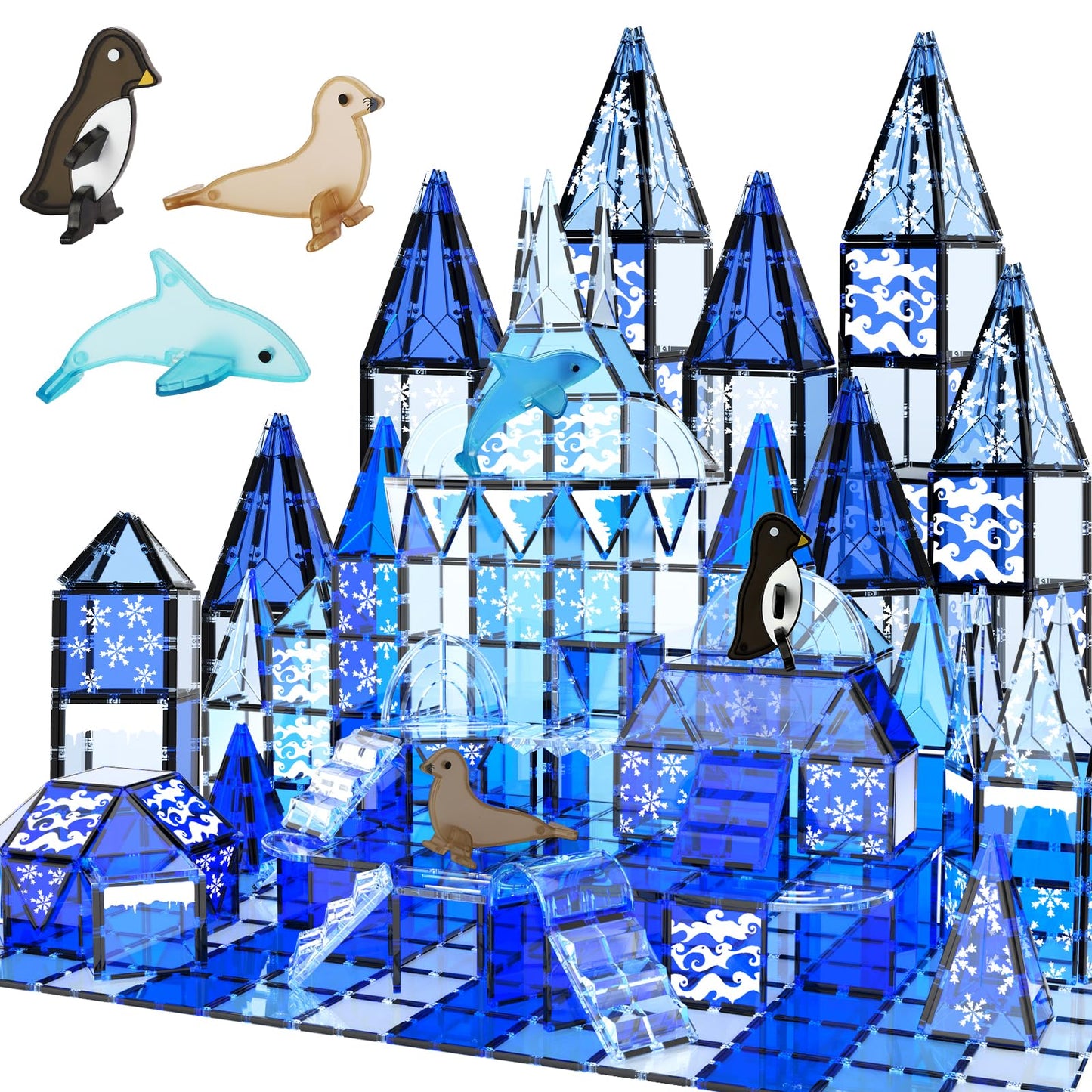 TOY Life Magnetic Tiles for Kids 3-8 – Arctic 38-Piece Building Toy