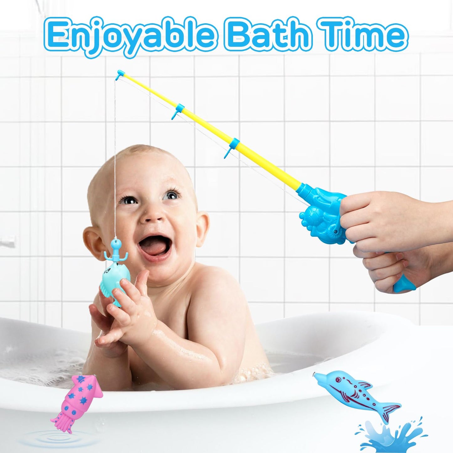 TOY Life 2-Player Magnetic Fishing Game for Kids 3-5 – Bath & Pool Toy