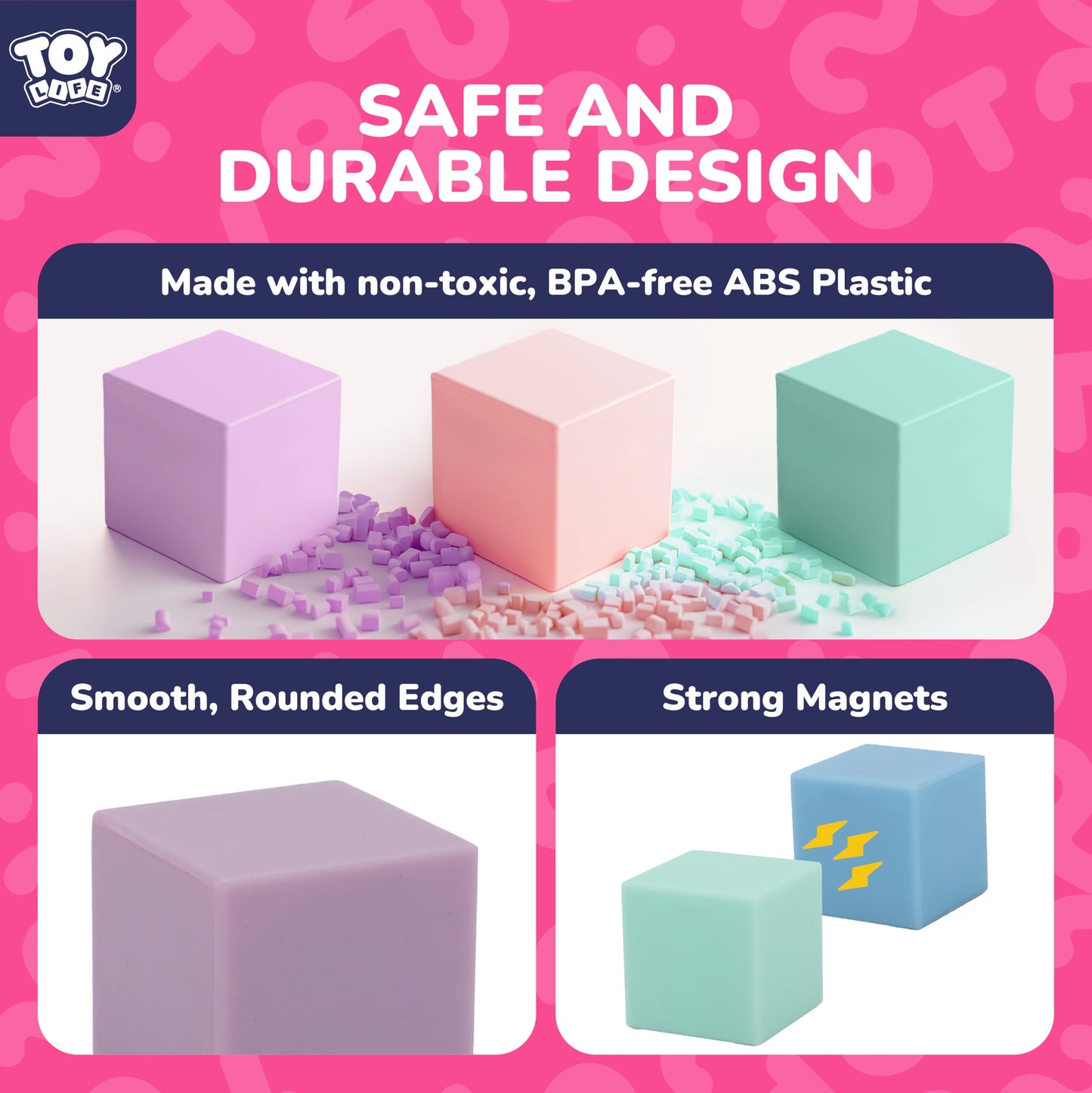 TOY Life 104 Pcs Magnetic Blocks for Kids 3-8 | Educational Building Toys