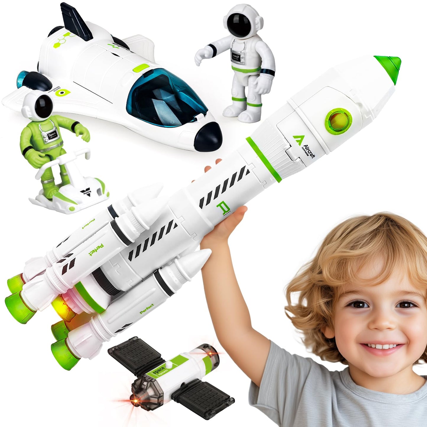 TOY Life Space Rocket Toy – Astronaut Shuttle Set for Kids 3+ | Interactive Space Station