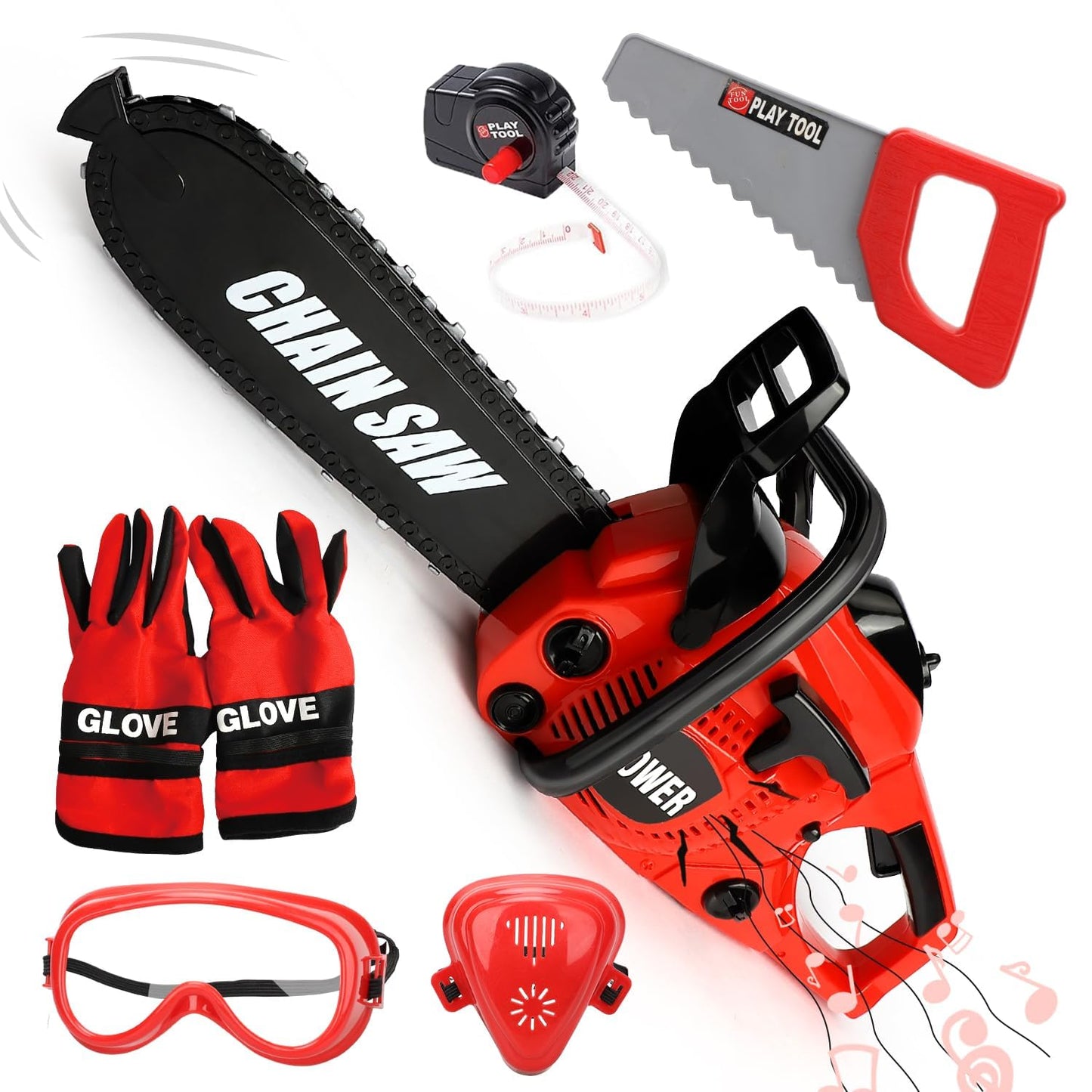 TOY Life Toy Chainsaw Kids Tool Set - Realistic Pretend Play for Ages 3-8