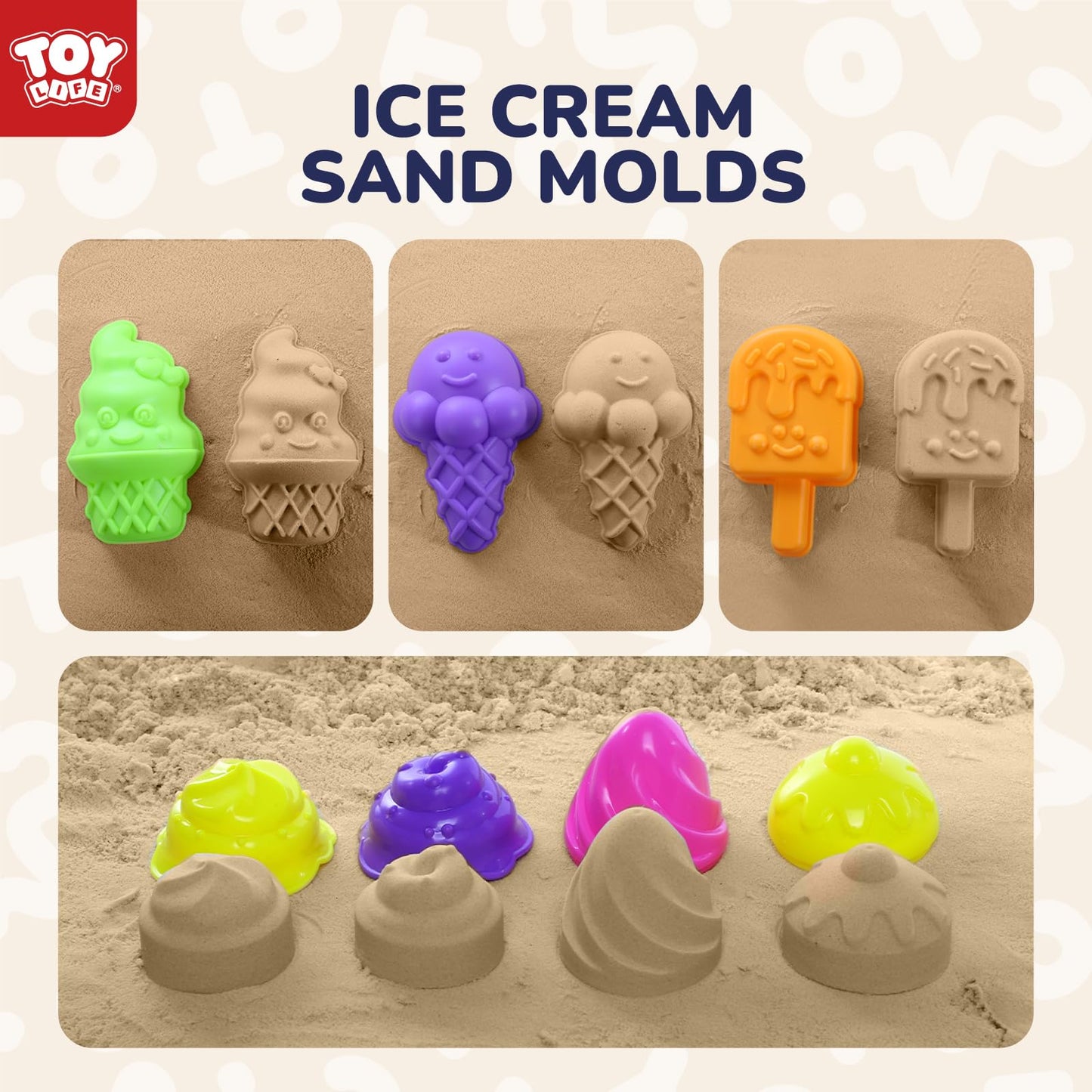 TOY Life 41 Pcs Beach Toy Set – Collapsible Buckets, Sand Molds & Shovels for Kids 4-8