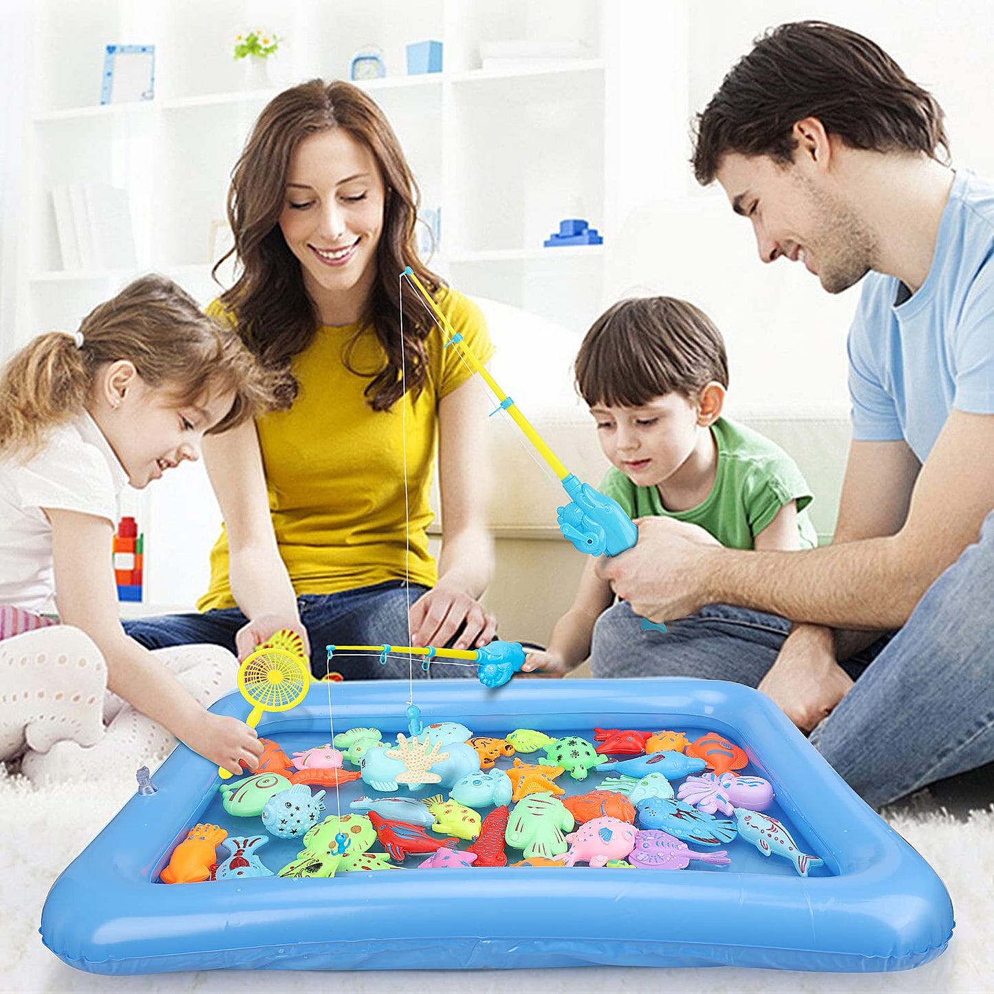 TOY Life 2-Player Magnetic Fishing Game for Kids 3-5 – Bath & Pool Toy