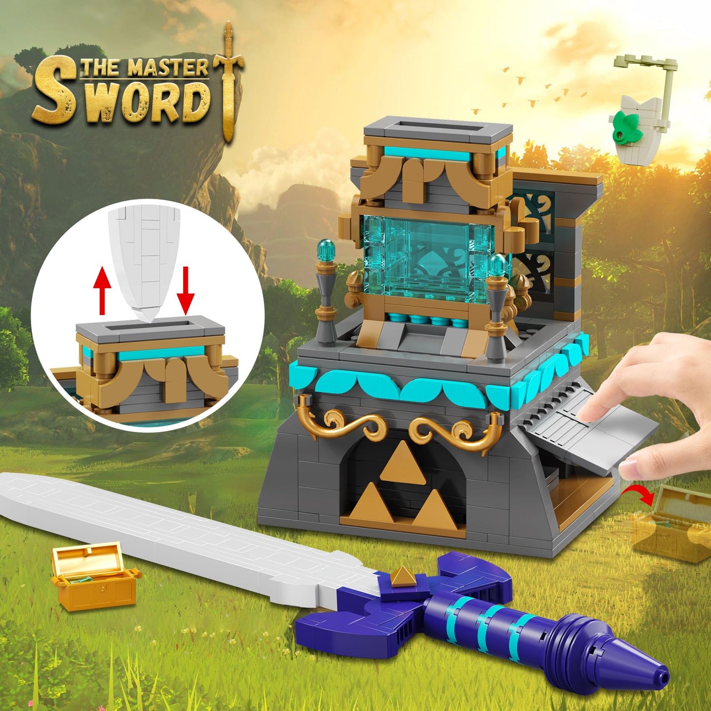 TOY PLAYER BOTW Master Sword Glowing Building Block Set – 498 PCS