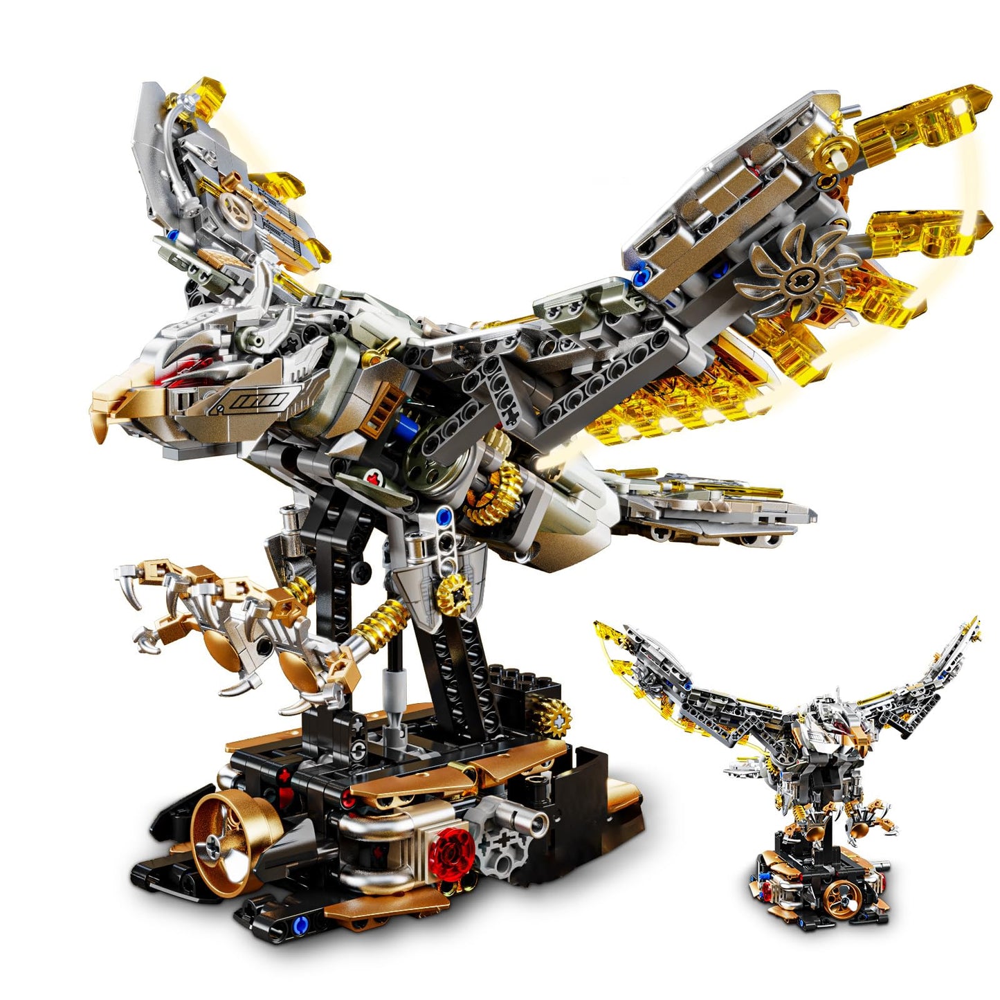 TOY PLAYER Ideas Mechanical Eagle Building Set with Light – LEGO Animal Compatible, 1168 PCS, STEM Gift for Teens & Adults