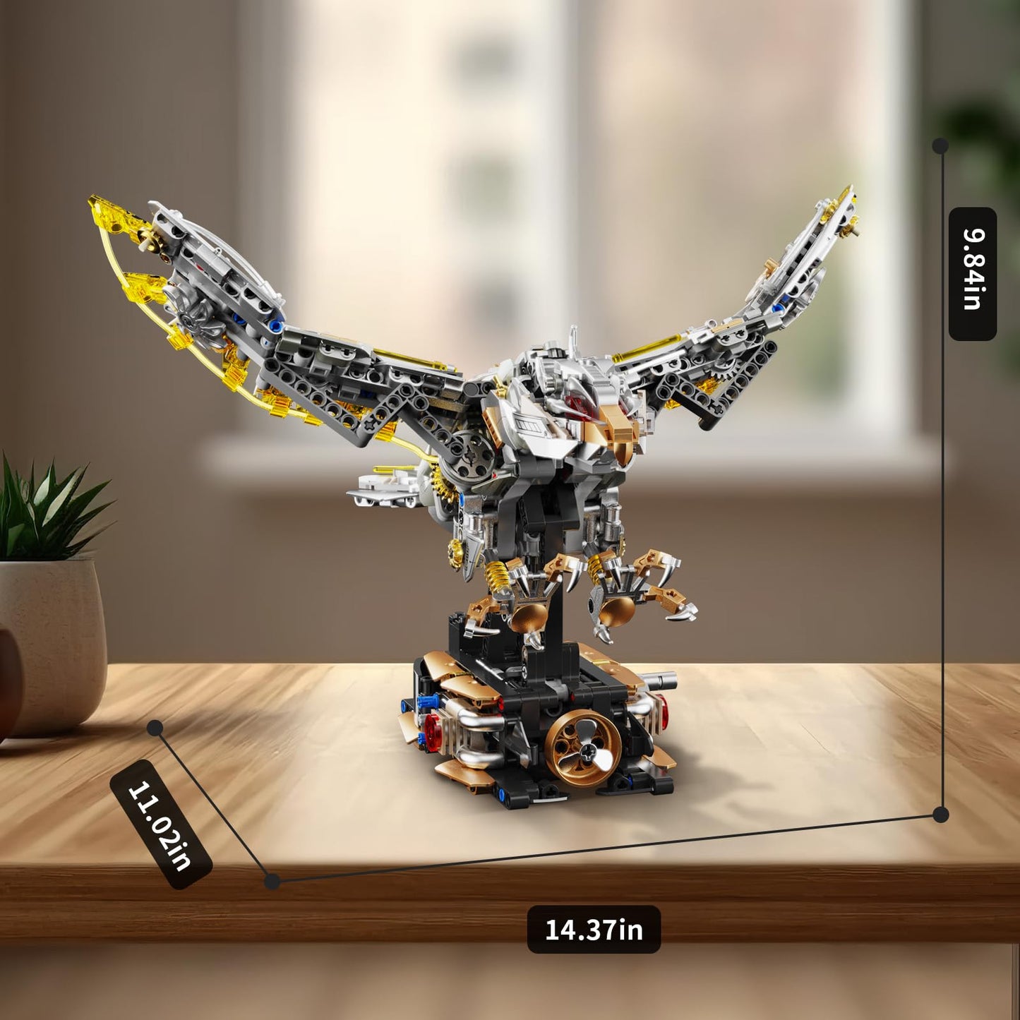 TOY PLAYER Ideas Mechanical Eagle Building Set with Light – LEGO Animal Compatible, 1168 PCS, STEM Gift for Teens & Adults