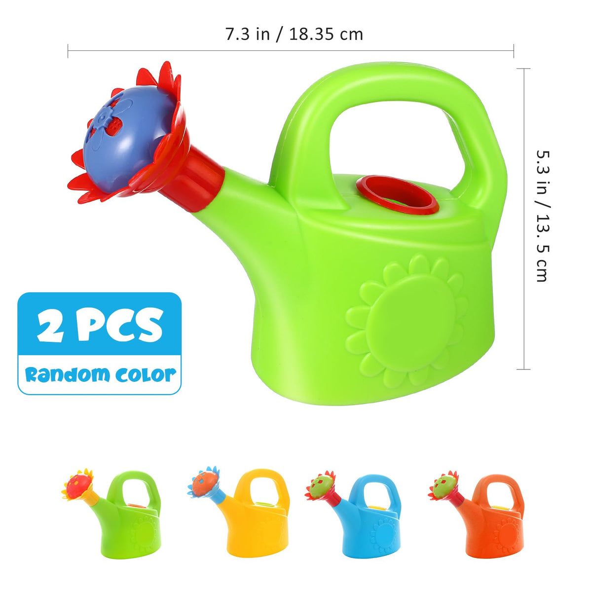 TOYANDONA 2-Pack Watering Can Toys – Colorful Plastic Garden, Beach & Bath Play Set for Kids