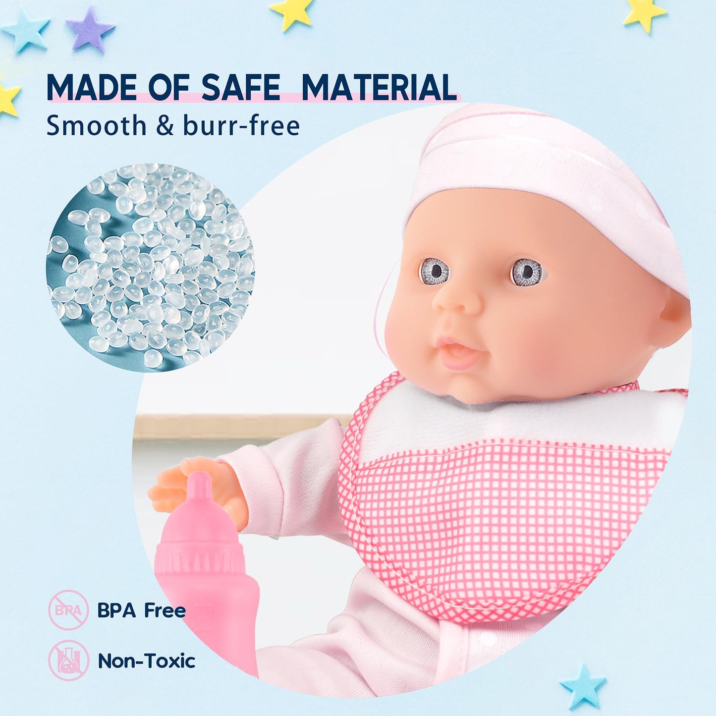 Toy Choi's Twin Baby Dolls - 12in Soft Body Play Set with Accessories | Pink Outfit