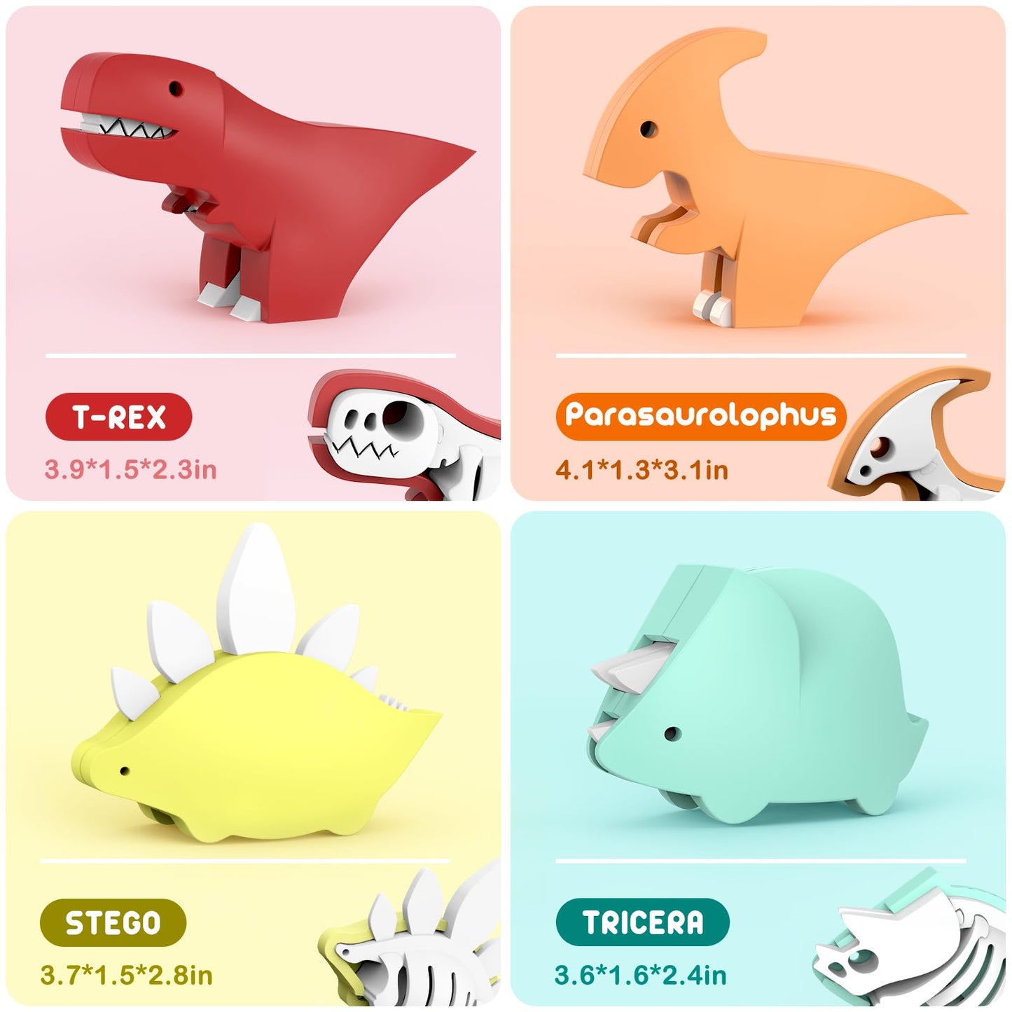 Toycost Magnetic Animal Building Toys – STEM 3D Puzzle for Toddlers (Lion, Elephant, Crocodile, Gnu)