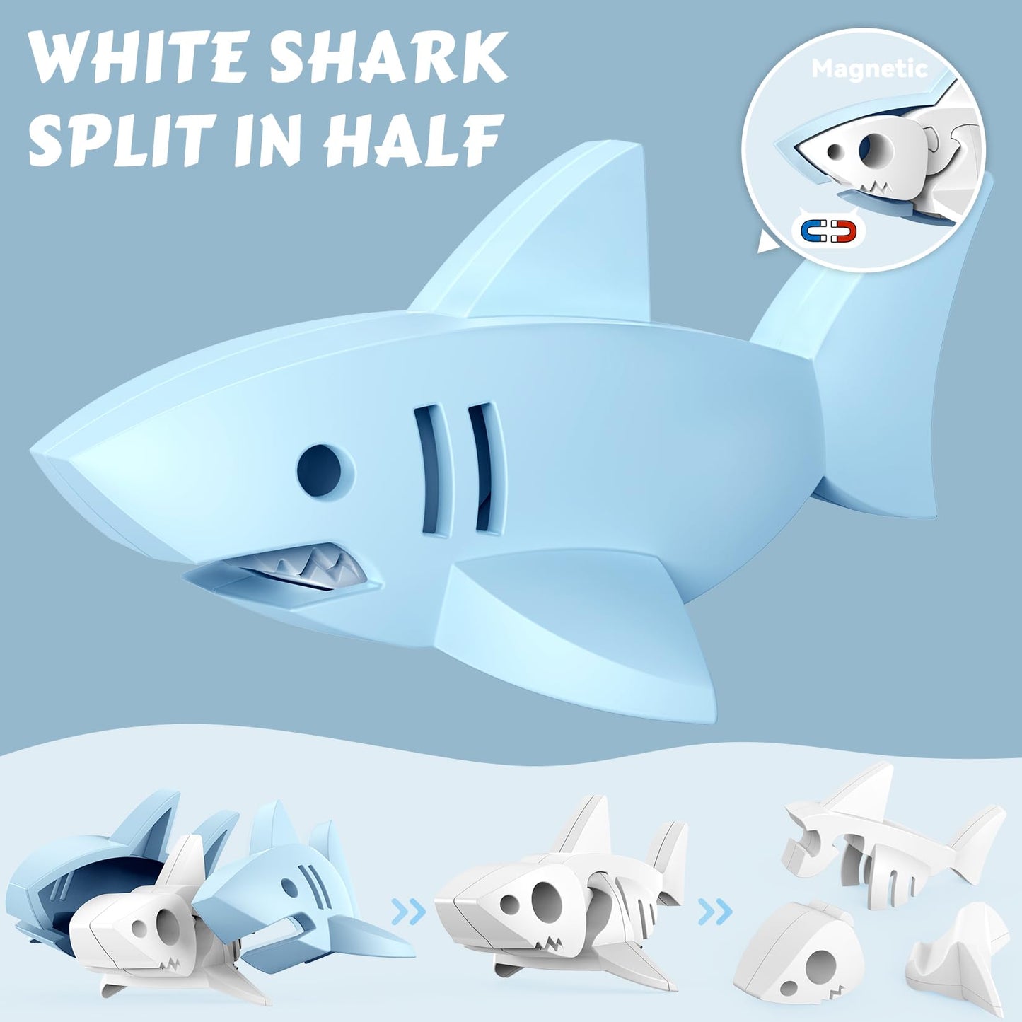 Toycost Magnetic Ocean Animals – STEM 3D Puzzle Toys for Kids 3-8