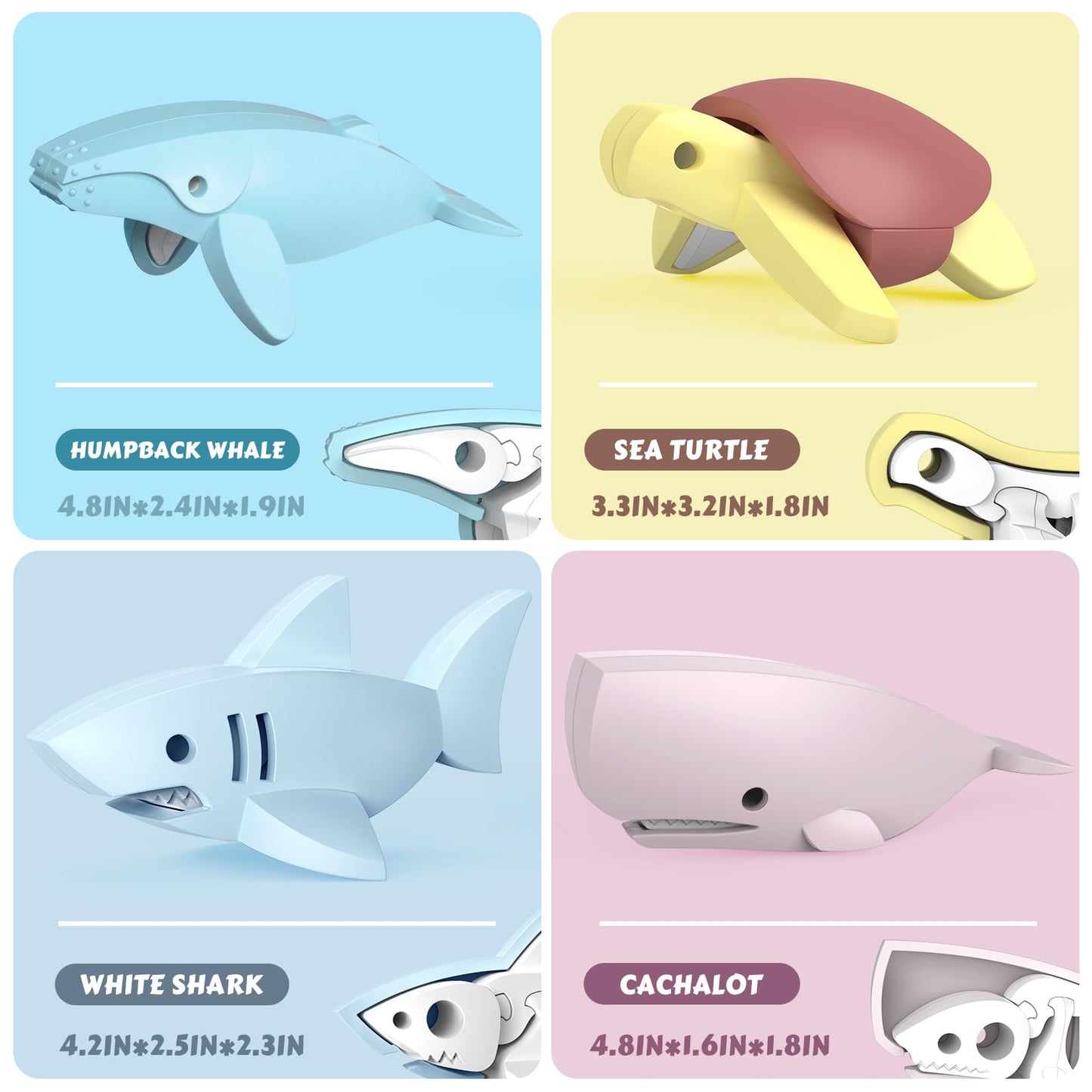 Toycost Magnetic Ocean Animals – STEM 3D Puzzle Toys for Kids 3-8