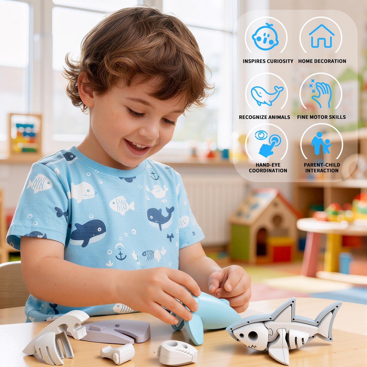 Toycost Magnetic Ocean Animals – STEM 3D Puzzle Toys for Kids 3-8