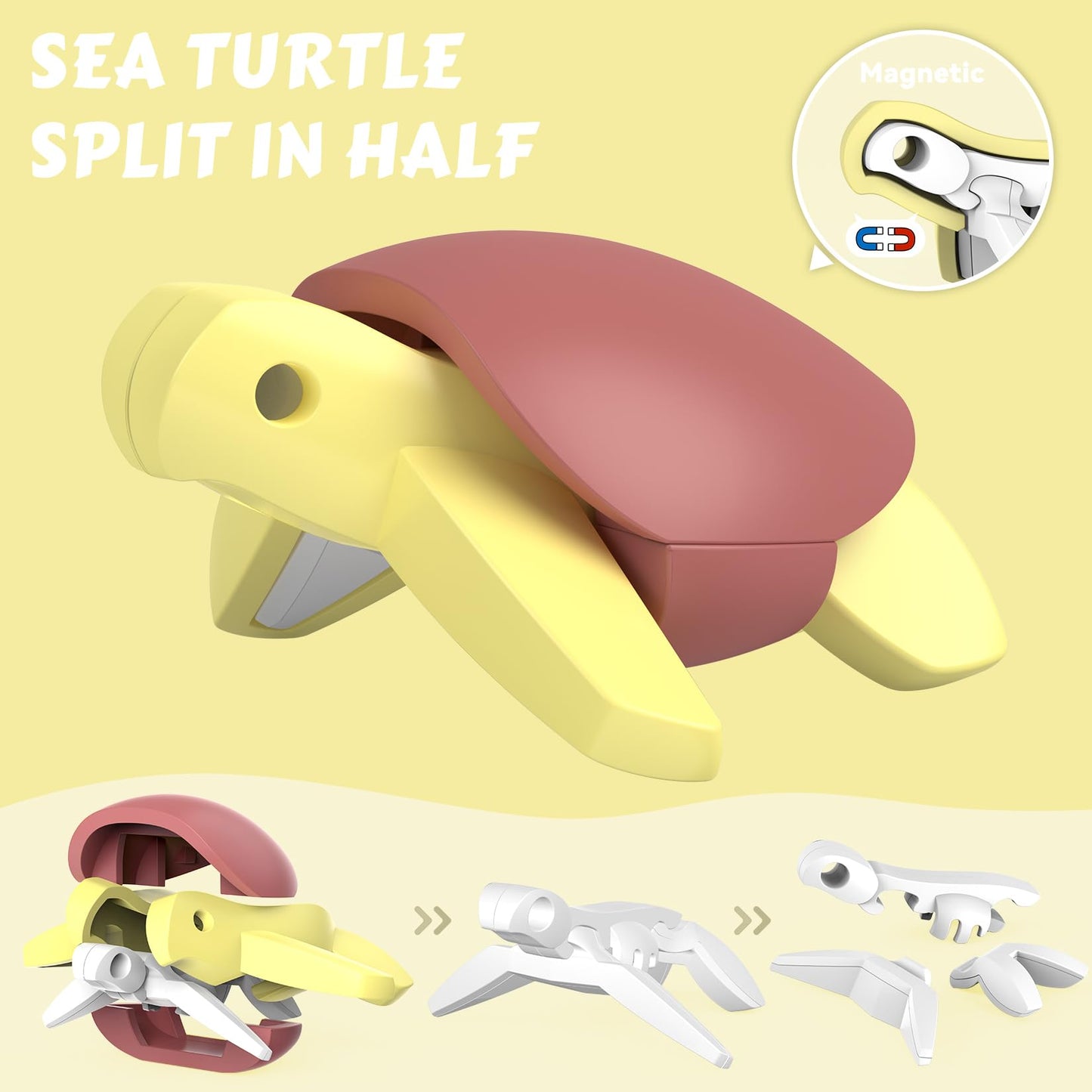 Toycost Magnetic Ocean Animals – STEM 3D Puzzle Toys for Kids 3-8