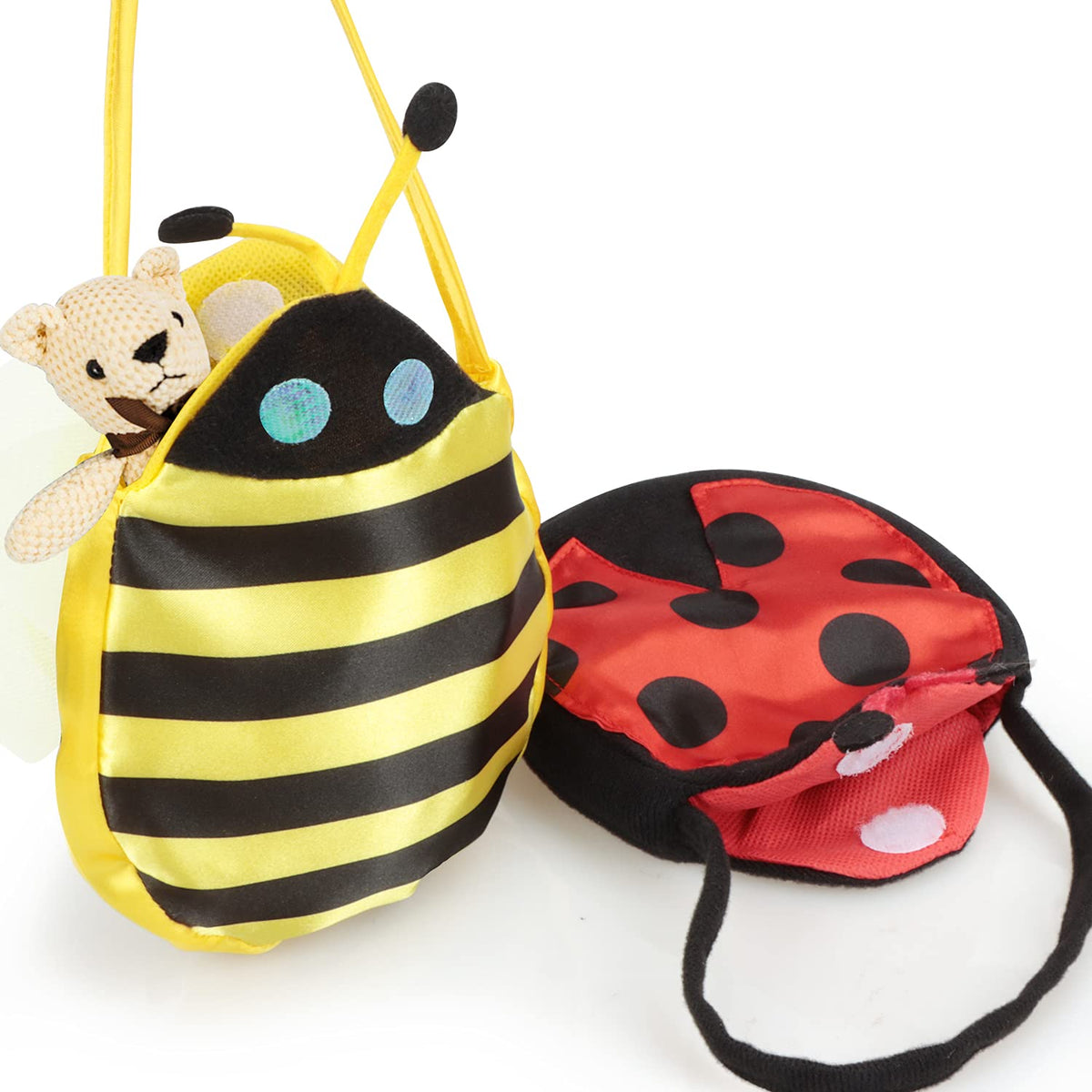 Toycost Girls Princess Dress Up Trunk – Ladybug, Bee, Butterfly & Green Fairy Costumes (Ages 3-7)