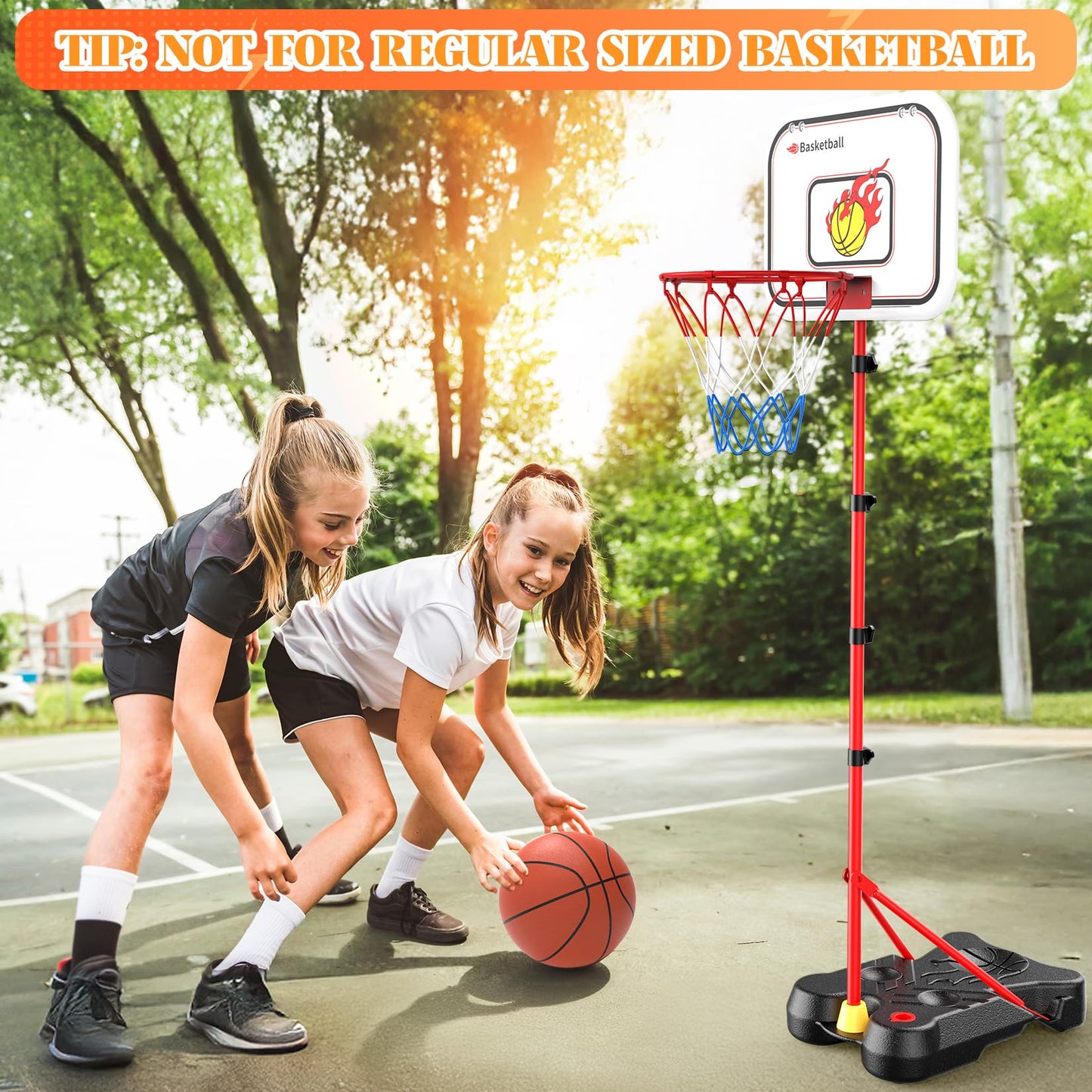 Toycost 4 in 1 Kids Basketball Hoop & T-Ball Set – Adjustable Indoor/Outdoor