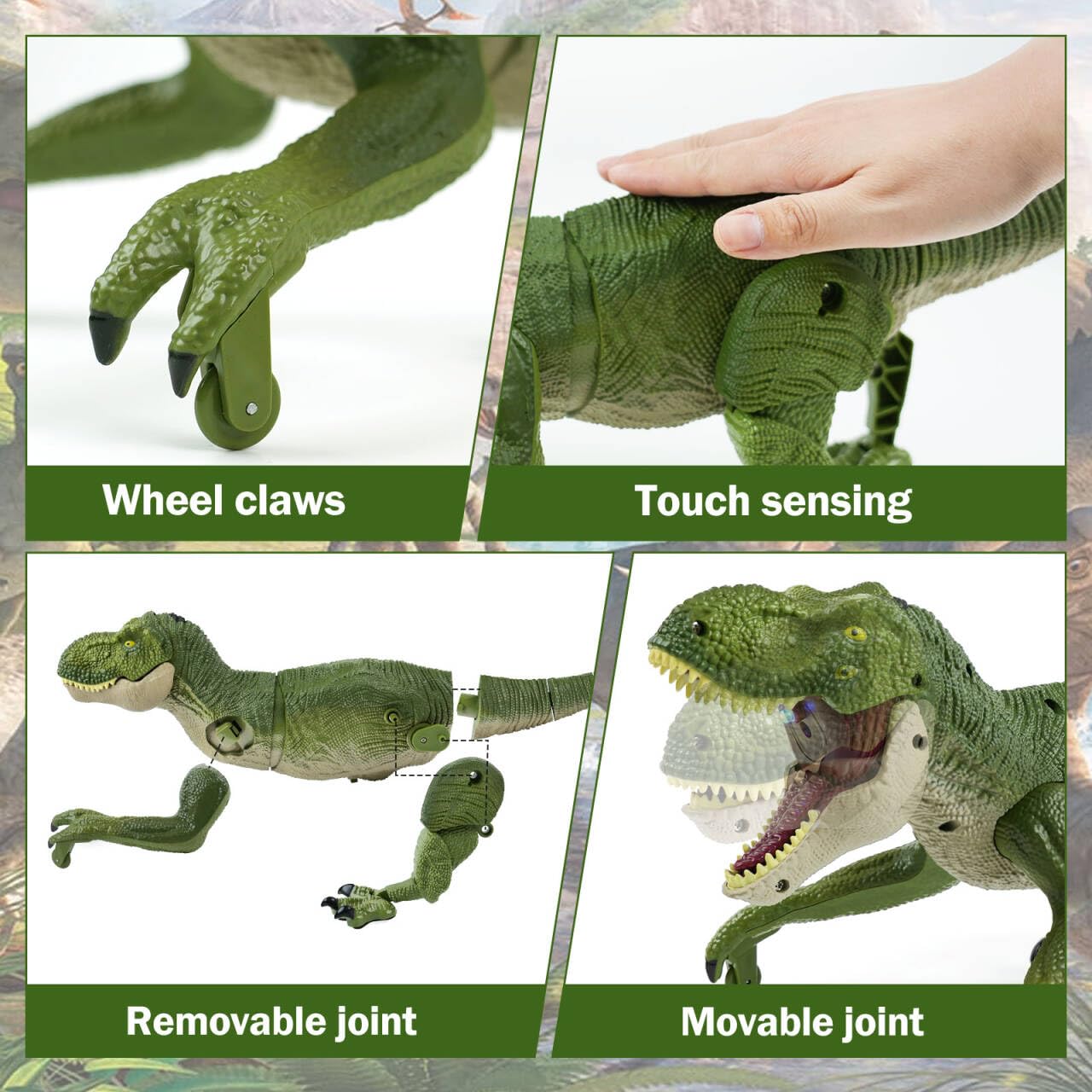 ToyFuntasy RC Dinosaur Toy for Kids 4-12 – Walking, Roaring, Spray & Lights