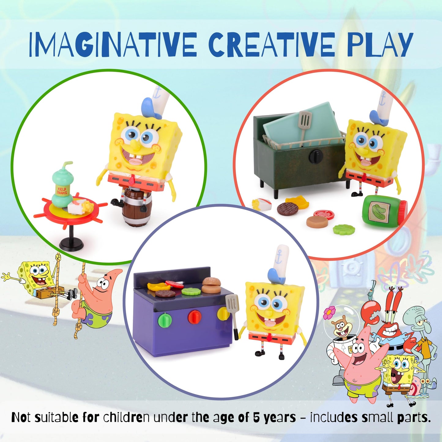 Toyland Teeny Krusty Krab Playset – 20-Piece SpongeBob SquarePants Figures & Accessories (Ages 5+)