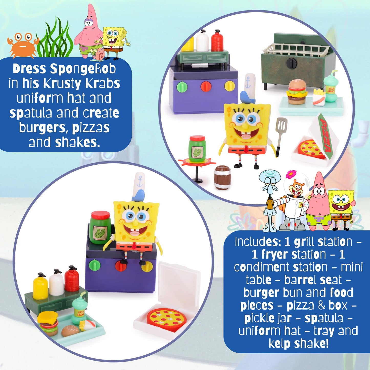 Toyland Teeny Krusty Krab Playset – 20-Piece SpongeBob SquarePants Figures & Accessories (Ages 5+)