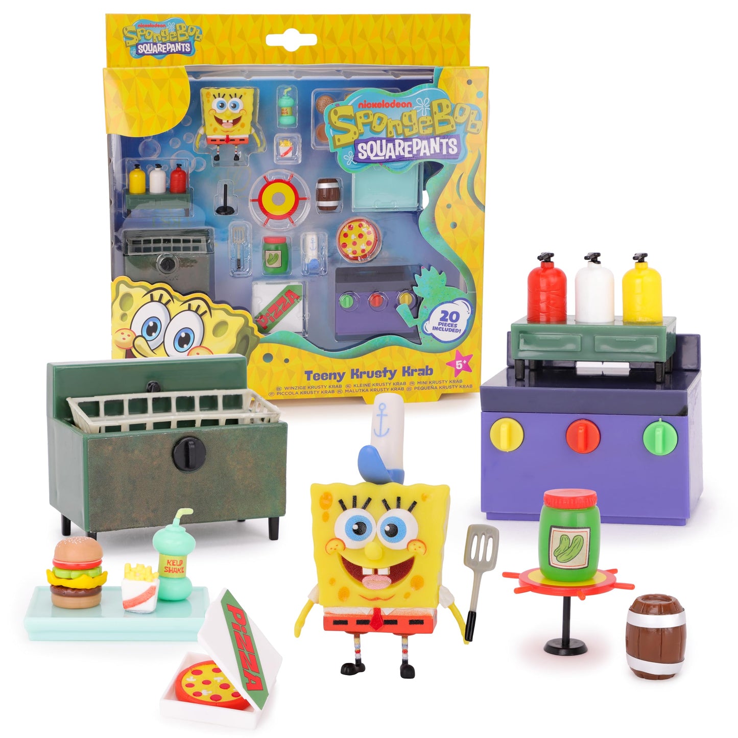 Toyland Teeny Krusty Krab Playset – 20-Piece SpongeBob SquarePants Figures & Accessories (Ages 5+)