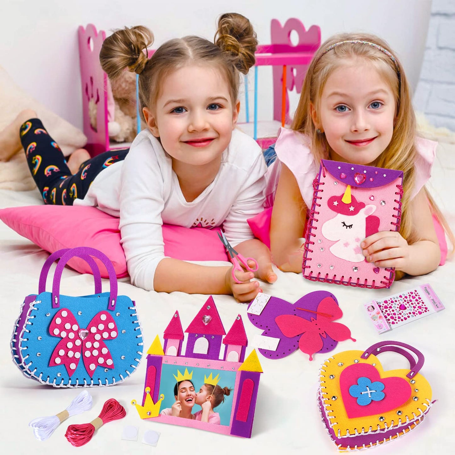 Toylink First Sewing Kit for Kids - Beginner Crafts for Ages 4-8