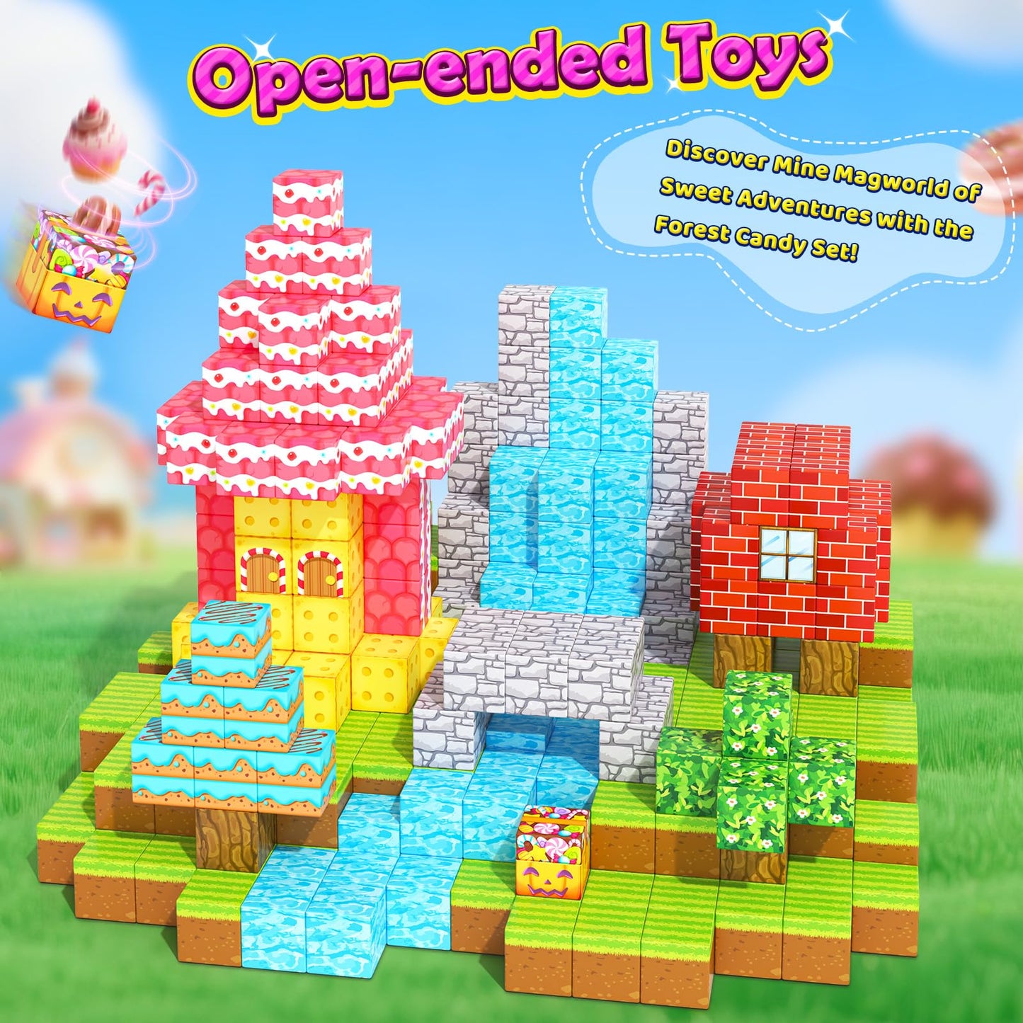 Toylogy 200PCS Magnetic Blocks – Creative STEM Building Toys for Kids 3+