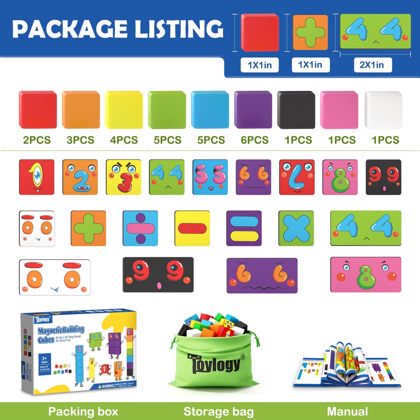 Toylogy Magnetic Blocks World Building Edition — STEM Montessori Toys for 3-8 Year Olds