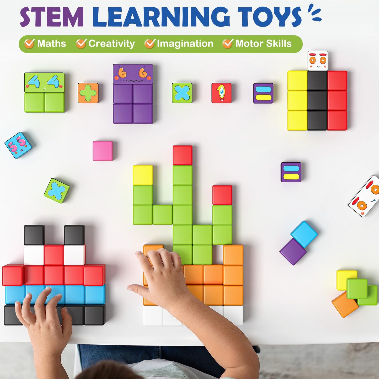 Toylogy Magnetic Blocks World Building Edition — STEM Montessori Toys for 3-8 Year Olds