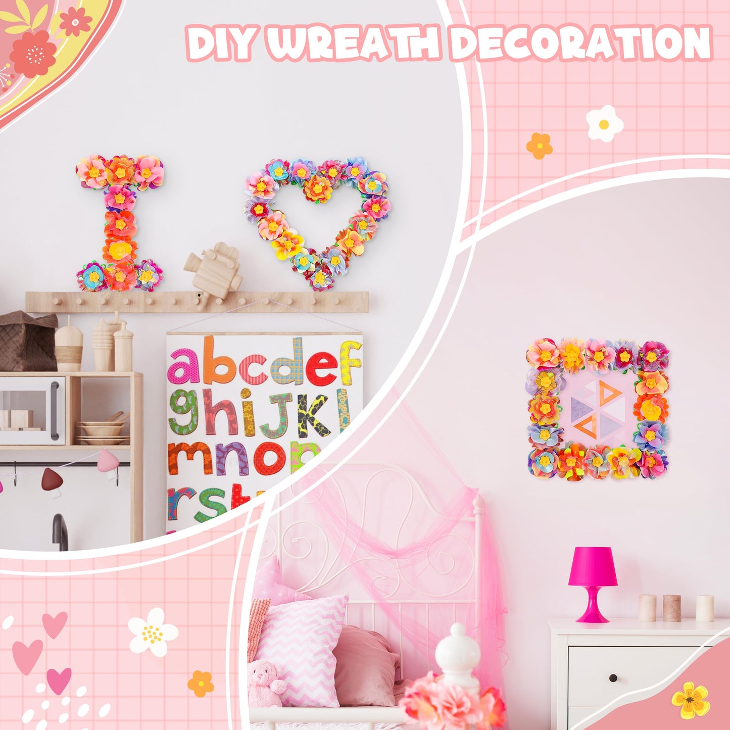 Toyly DIY Flower Bouquet Kit with Connectors – Flower Market Craft Set for Kids