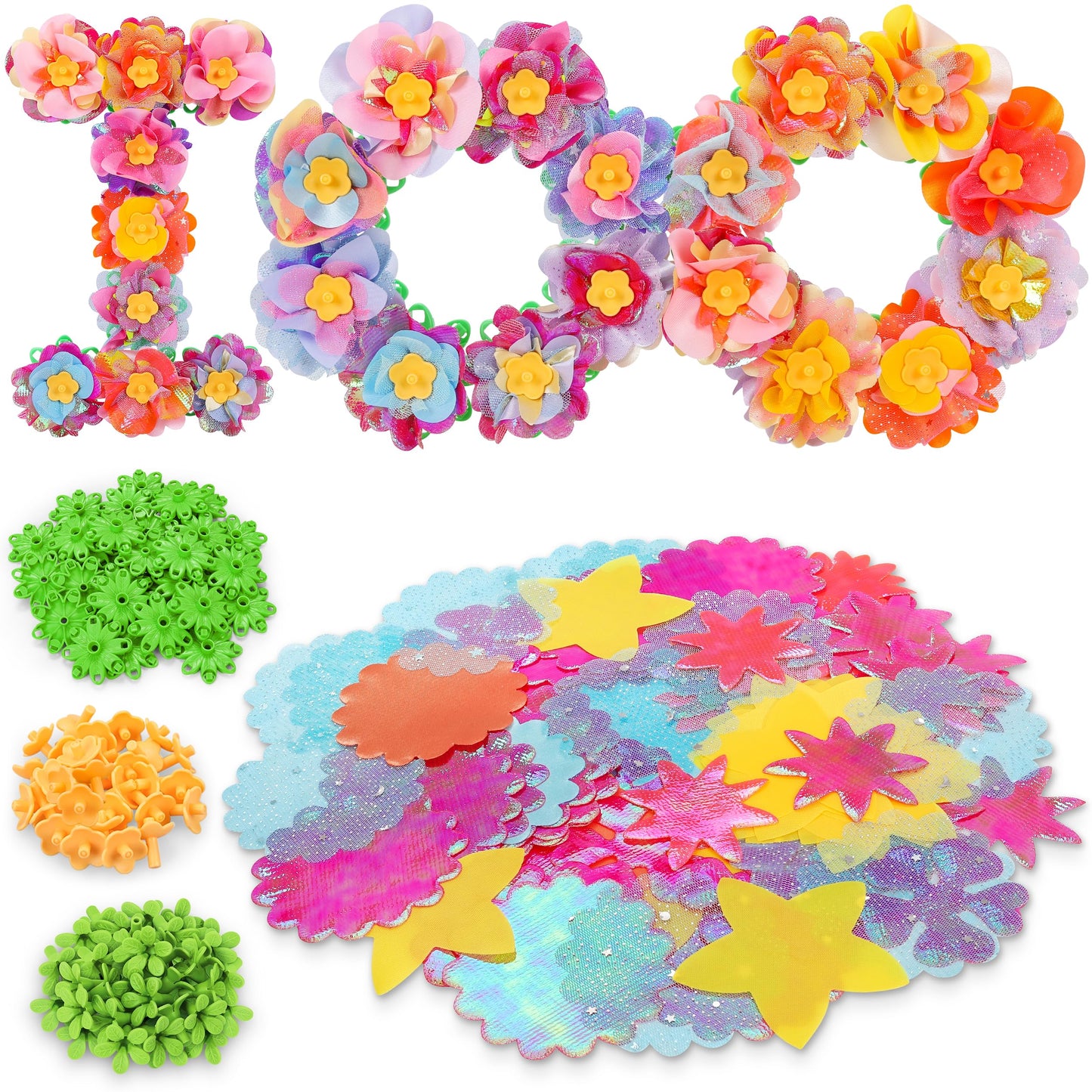 Toyly DIY Flower Bouquet Kit with Connectors – Flower Market Craft Set for Kids