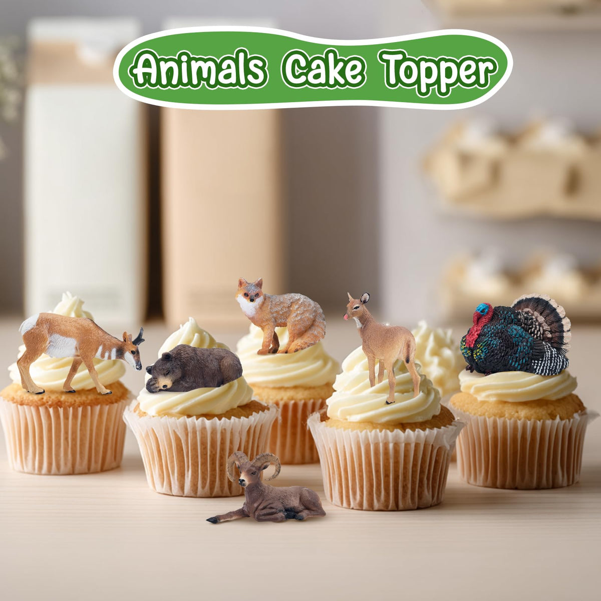 Toymany 14PCS Mini North American Forest Animals Figurines – Realistic Wildlife Toys for Kids