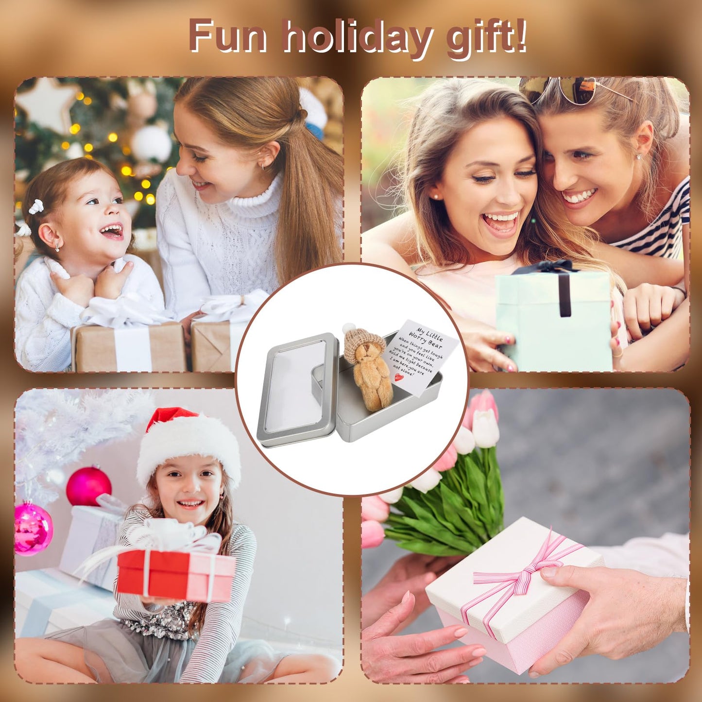 TOYMIS Mini Plush Bear – Cozy Desk Companion with Encouraging Card