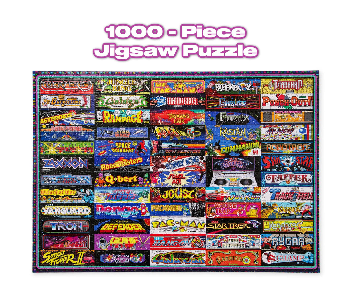 Toynk Arcadeageddon! Difficult 1000-Piece Retro Arcade Collage Puzzle — 28x20