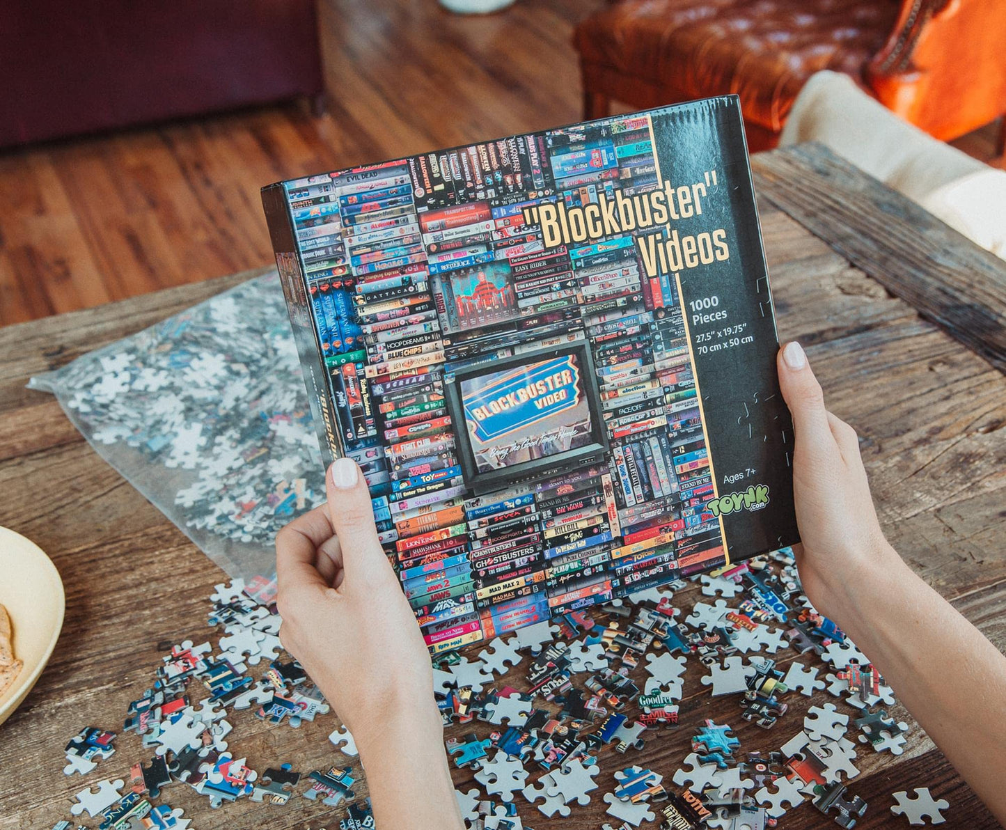 Blockbuster Era 1000-Piece Jigsaw Puzzle, Brain Teaser for Kids and Adults | 28 x 20 Inches | Toynk