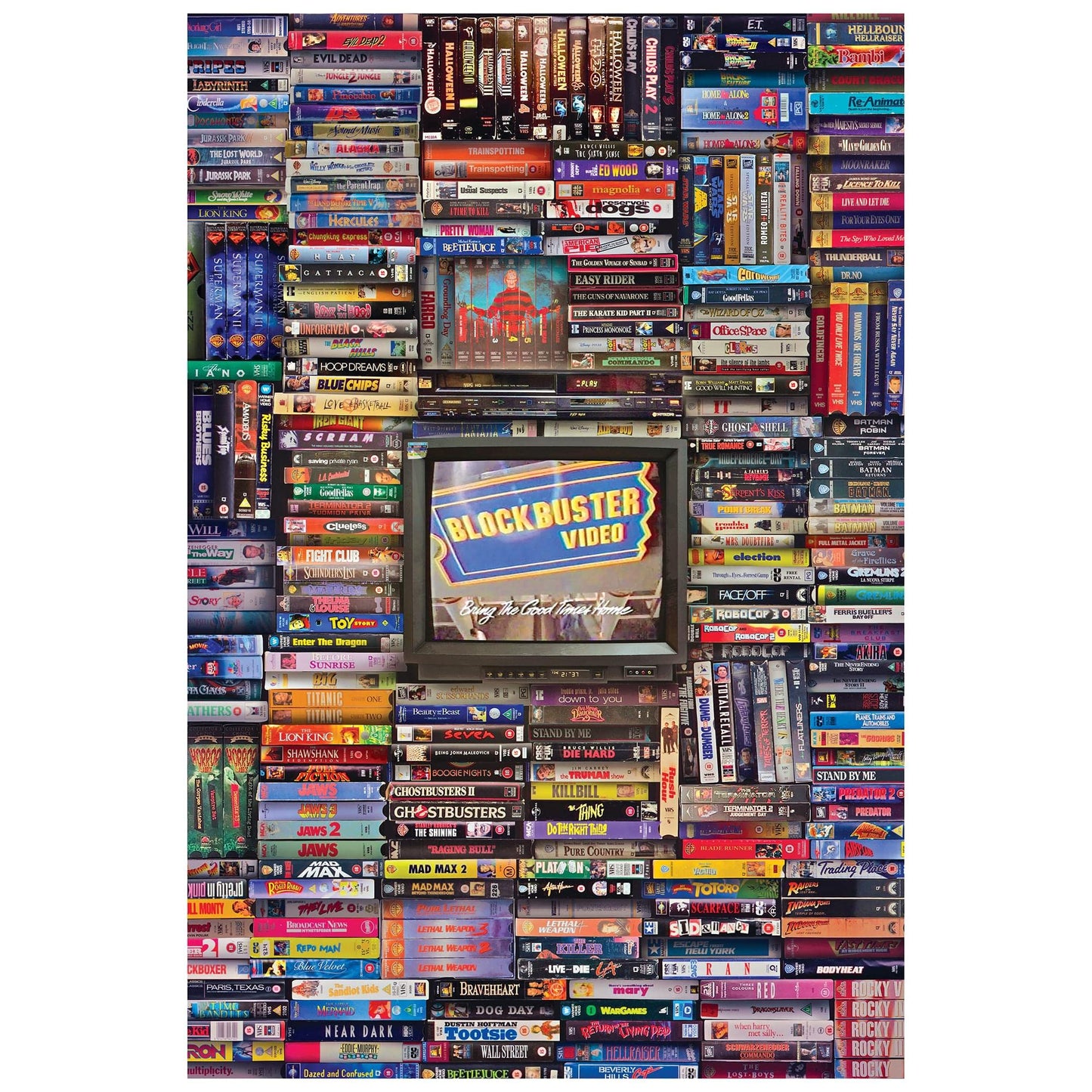 Blockbuster Era 1000-Piece Jigsaw Puzzle, Brain Teaser for Kids and Adults | 28 x 20 Inches | Toynk