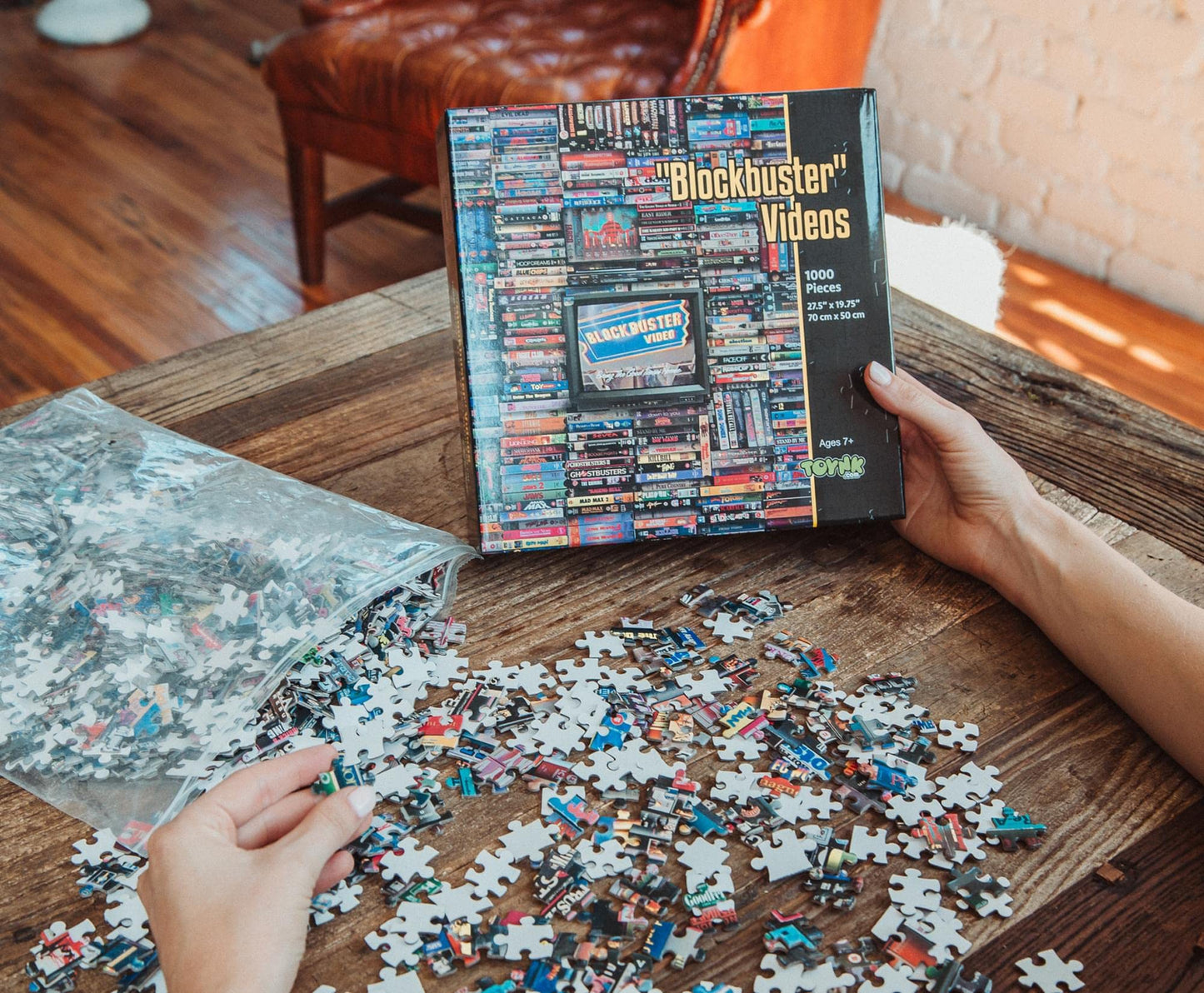 Blockbuster Era 1000-Piece Jigsaw Puzzle, Brain Teaser for Kids and Adults | 28 x 20 Inches | Toynk
