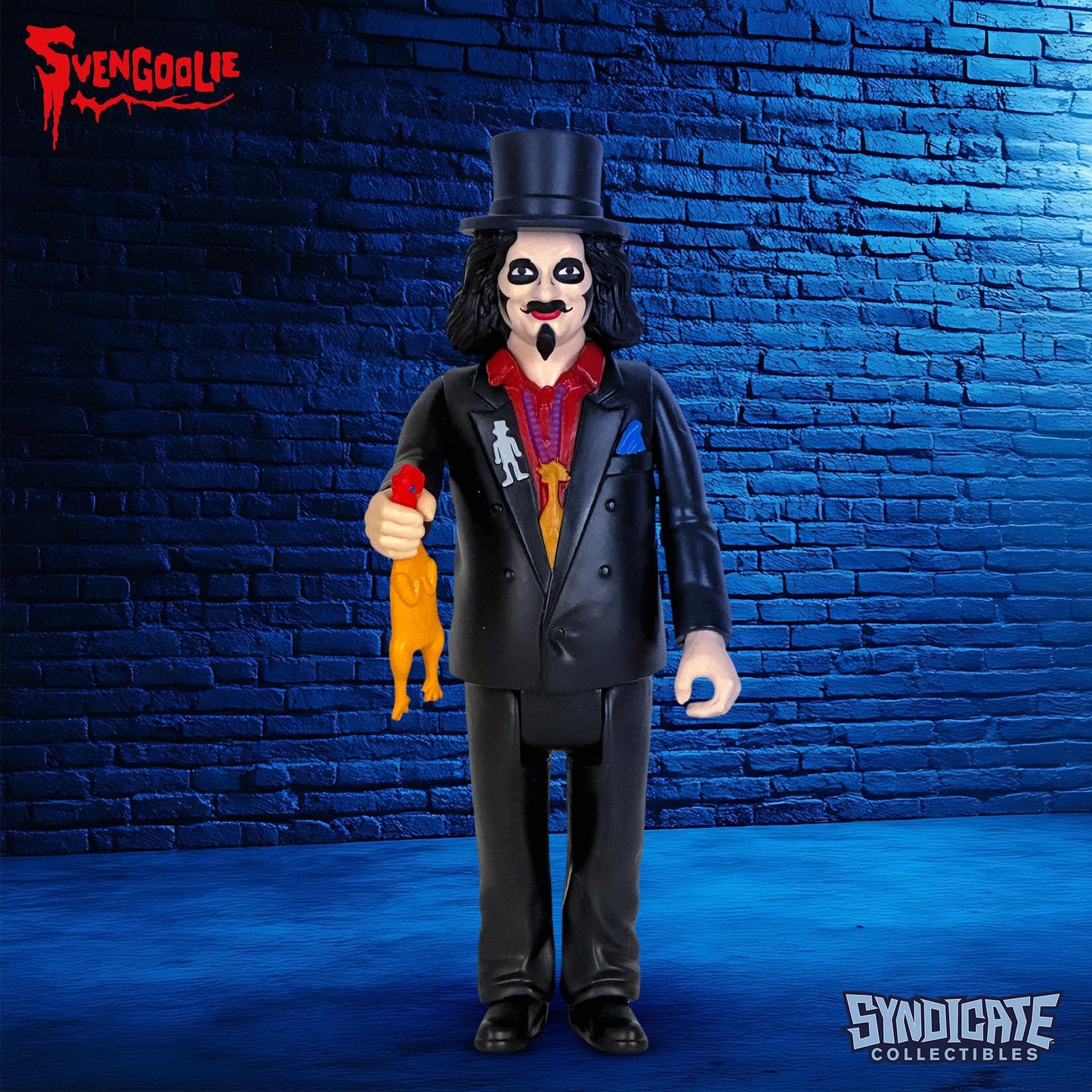 Toynk Svengoolie Retro-Style 3.75-Inch Action Figure | 5-Point Articulation with Rubber Chicken