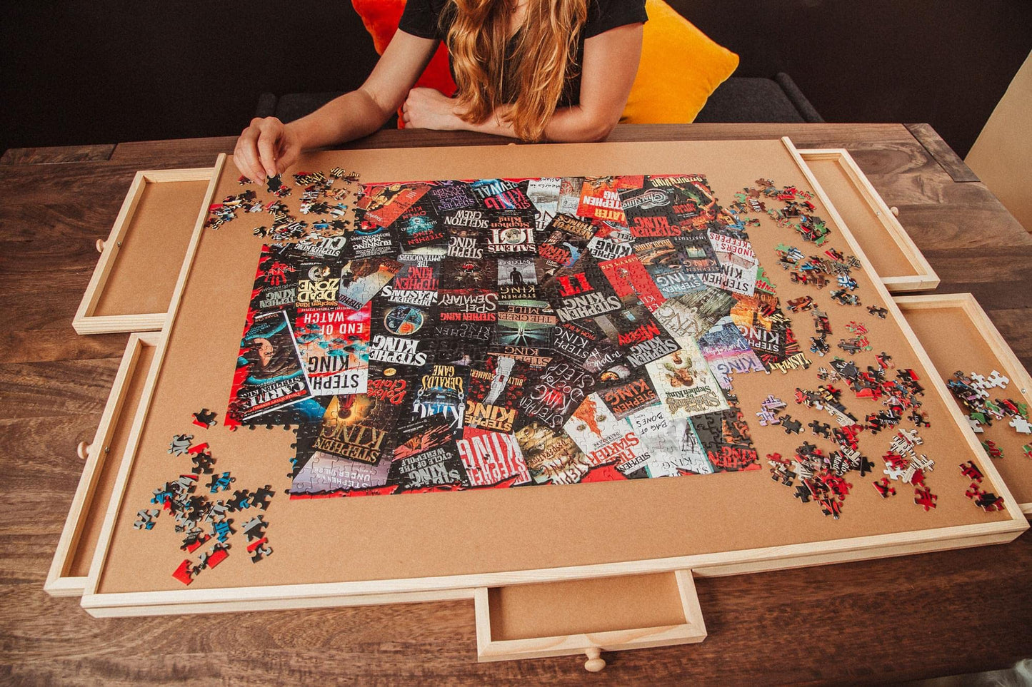 Toynk King of Horror Collage Puzzle – 1000-Piece Stephen King Inspired Jigsaw (28 x 20 inches)