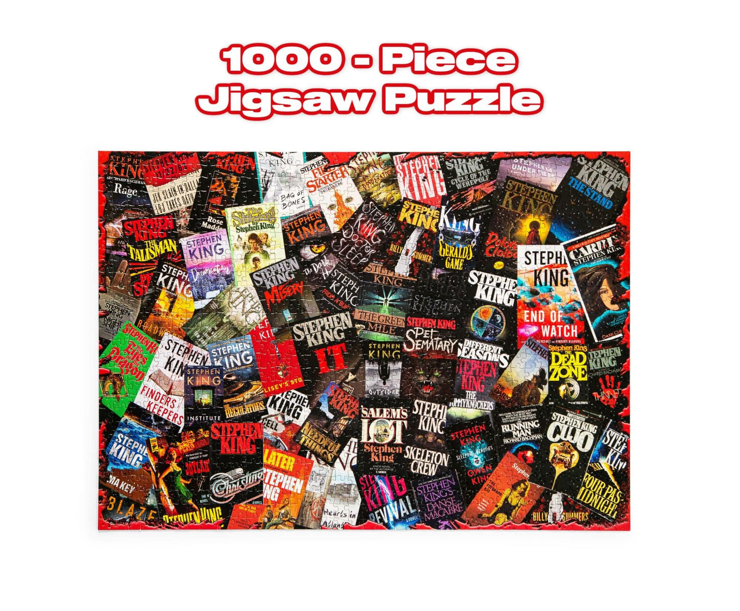 Toynk King of Horror Collage Puzzle – 1000-Piece Stephen King Inspired Jigsaw (28 x 20 inches)