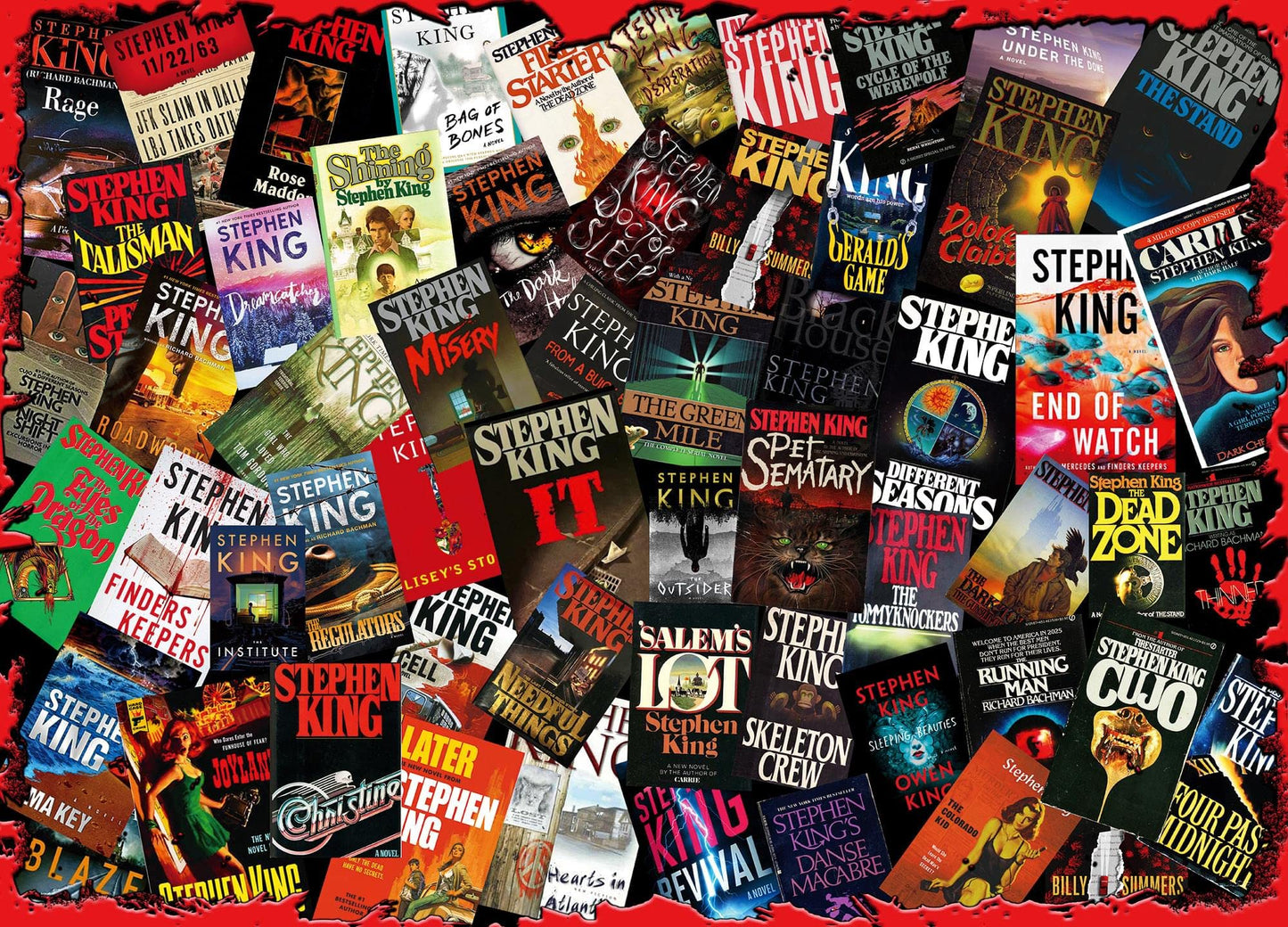 Toynk King of Horror Collage Puzzle – 1000-Piece Stephen King Inspired Jigsaw (28 x 20 inches)