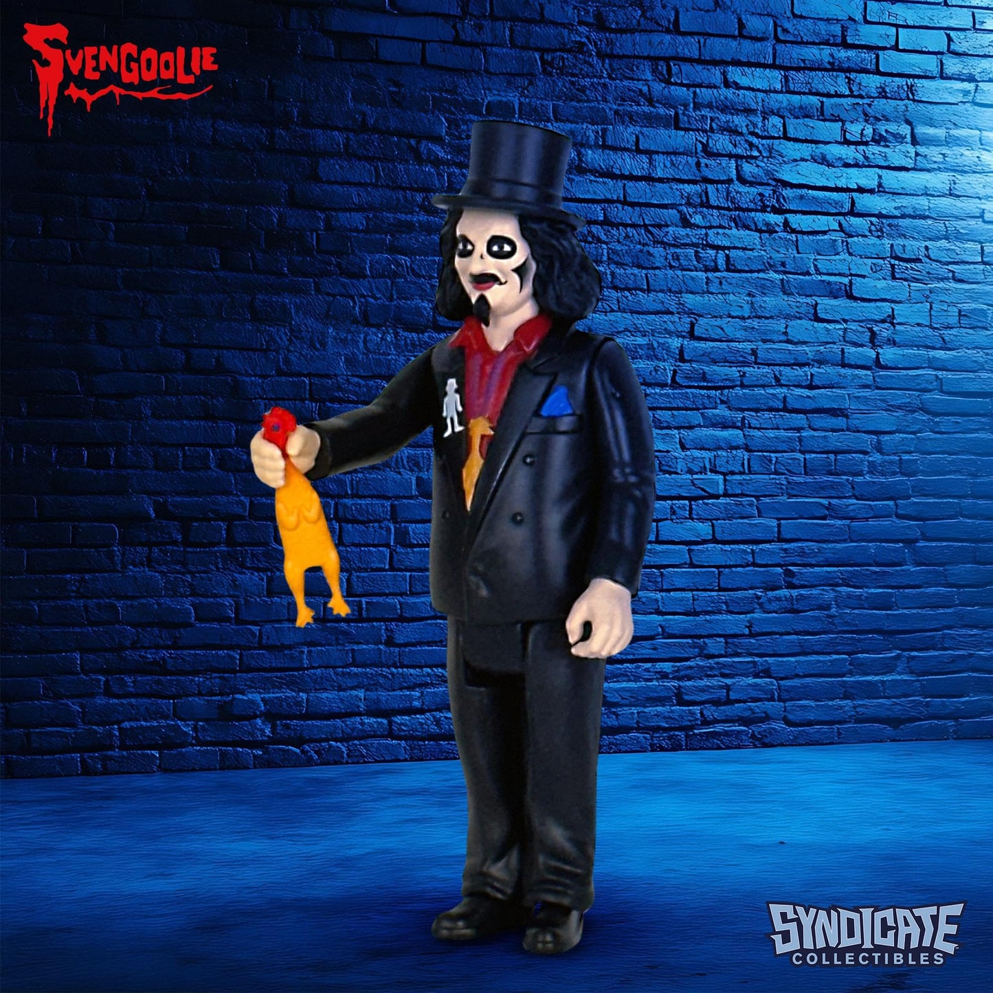 Toynk Svengoolie Retro-Style 3.75-Inch Action Figure | 5-Point Articulation with Rubber Chicken