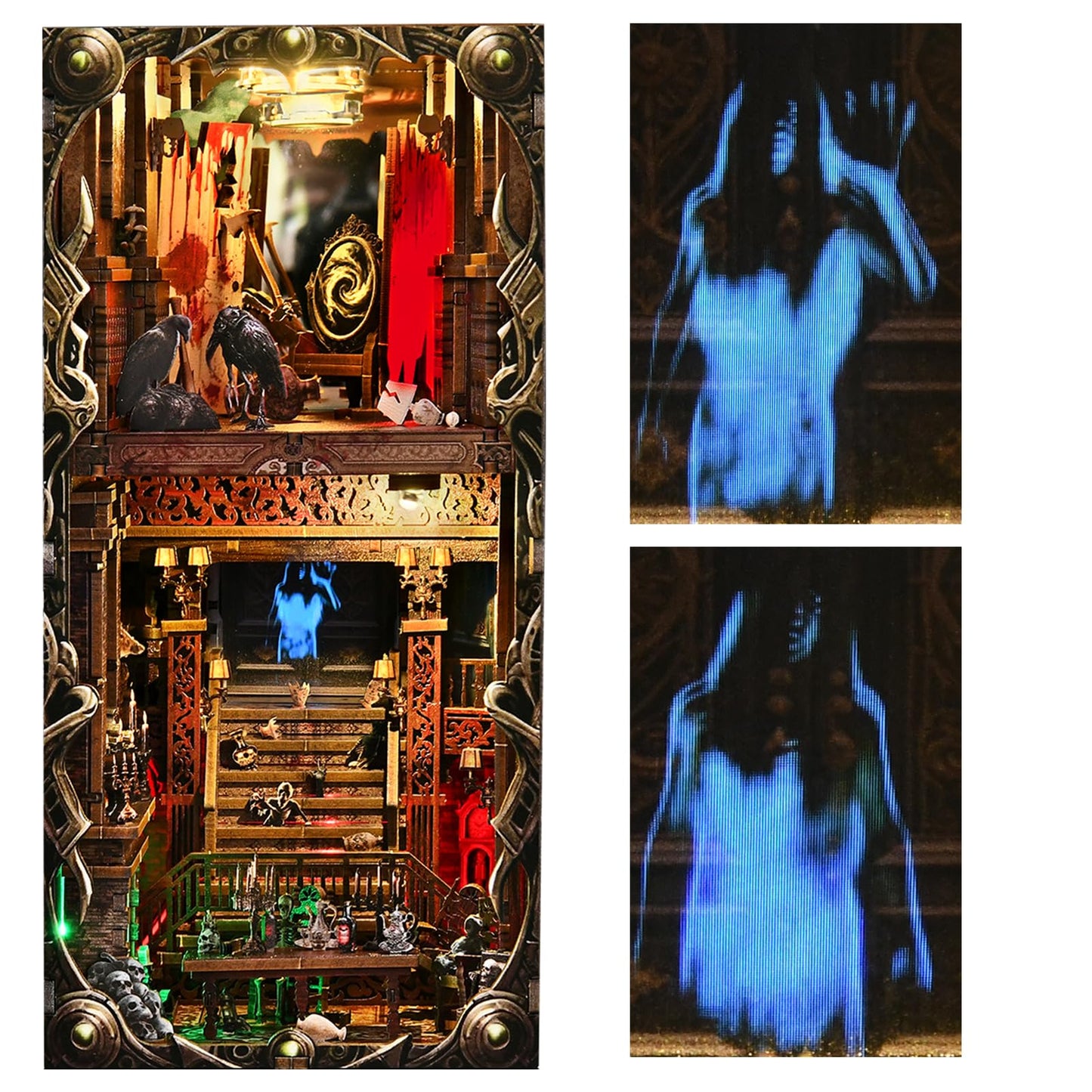 TOYQI DIY Book Nook Kit – Spooky Haunted House Miniature for Adults